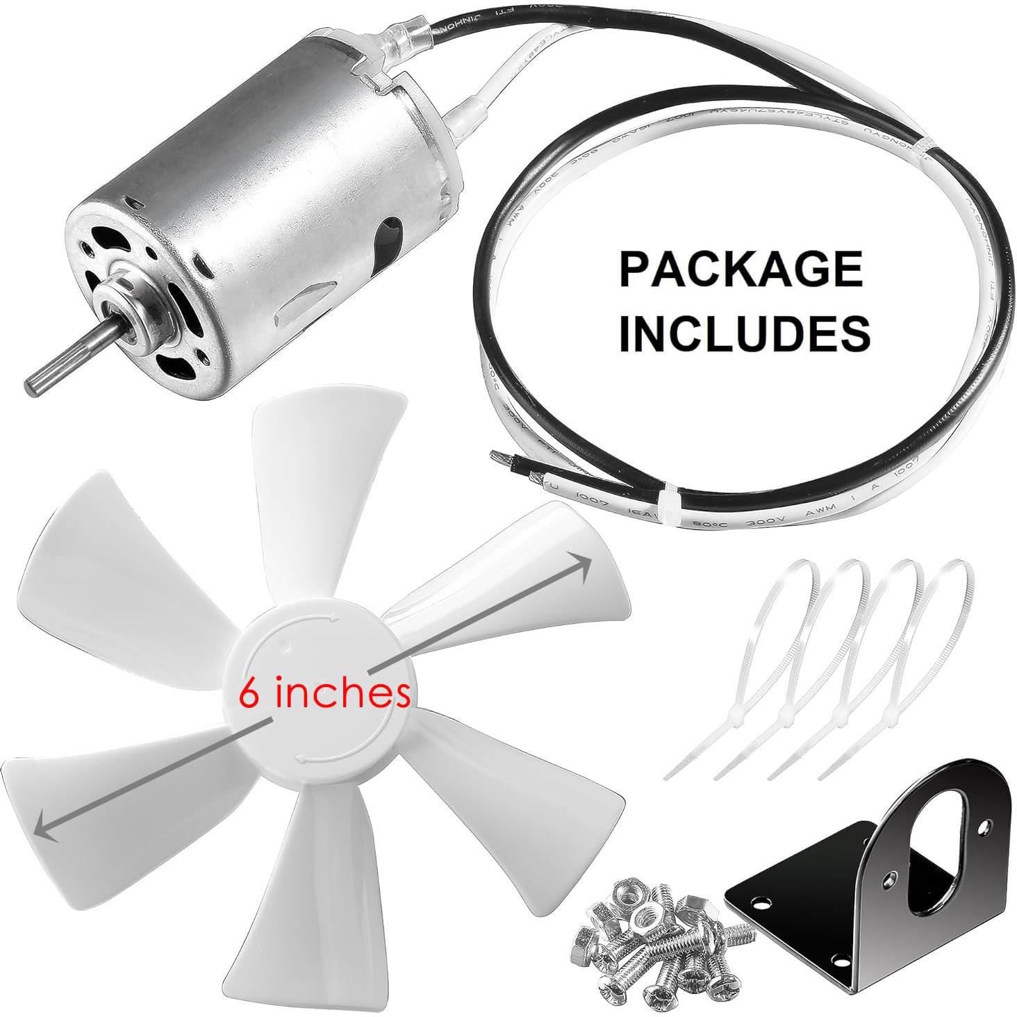 Motor de Eje Redondo PlusRoc 12V para Ventilador RV 6"