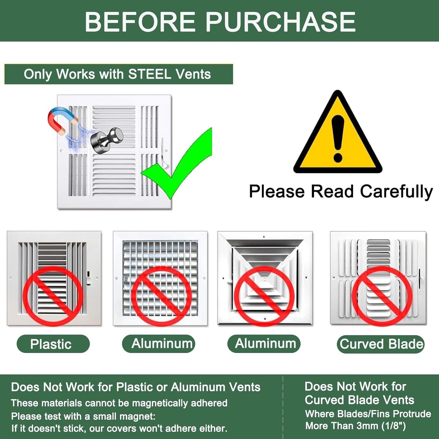Cubierta de Ventilación Magnética Holldimde 30x30 cm Fuerte