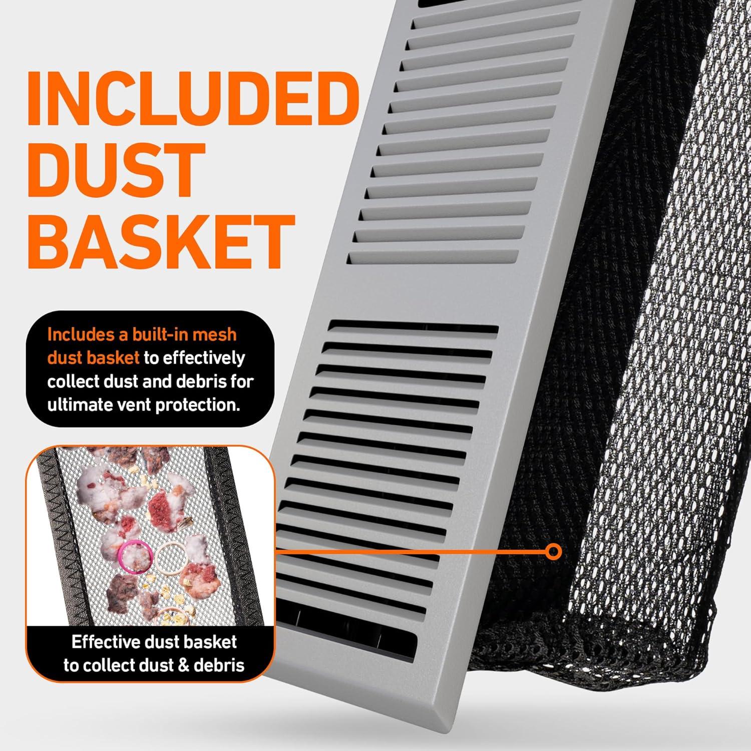 Cubierta de Ventilación de Piso 30x10 cm Home Intuition Gris Claro