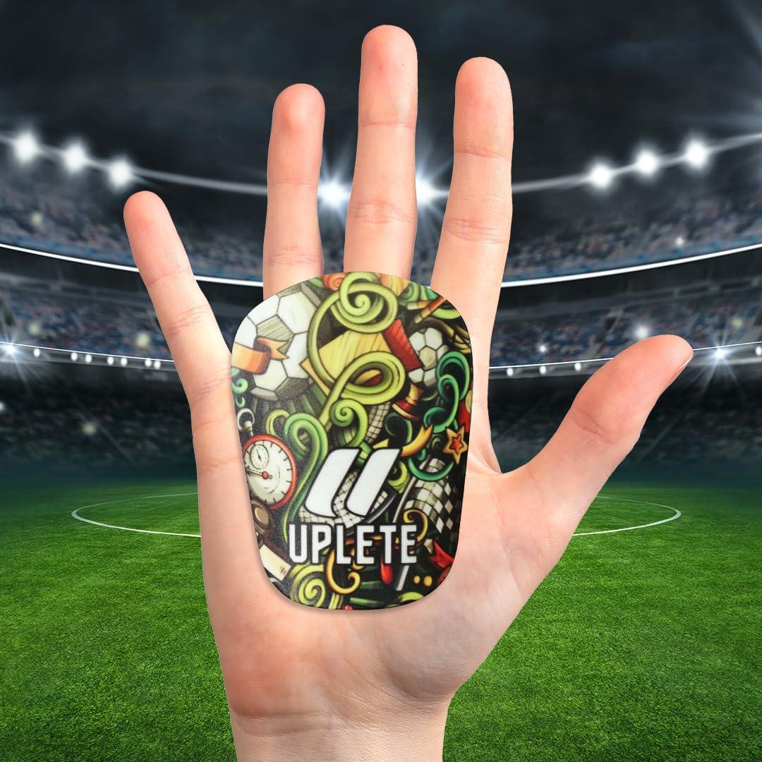 Mini Espinilleras Uplete para Fútbol - Ligeras y Cómodas 11.43x9.53cm