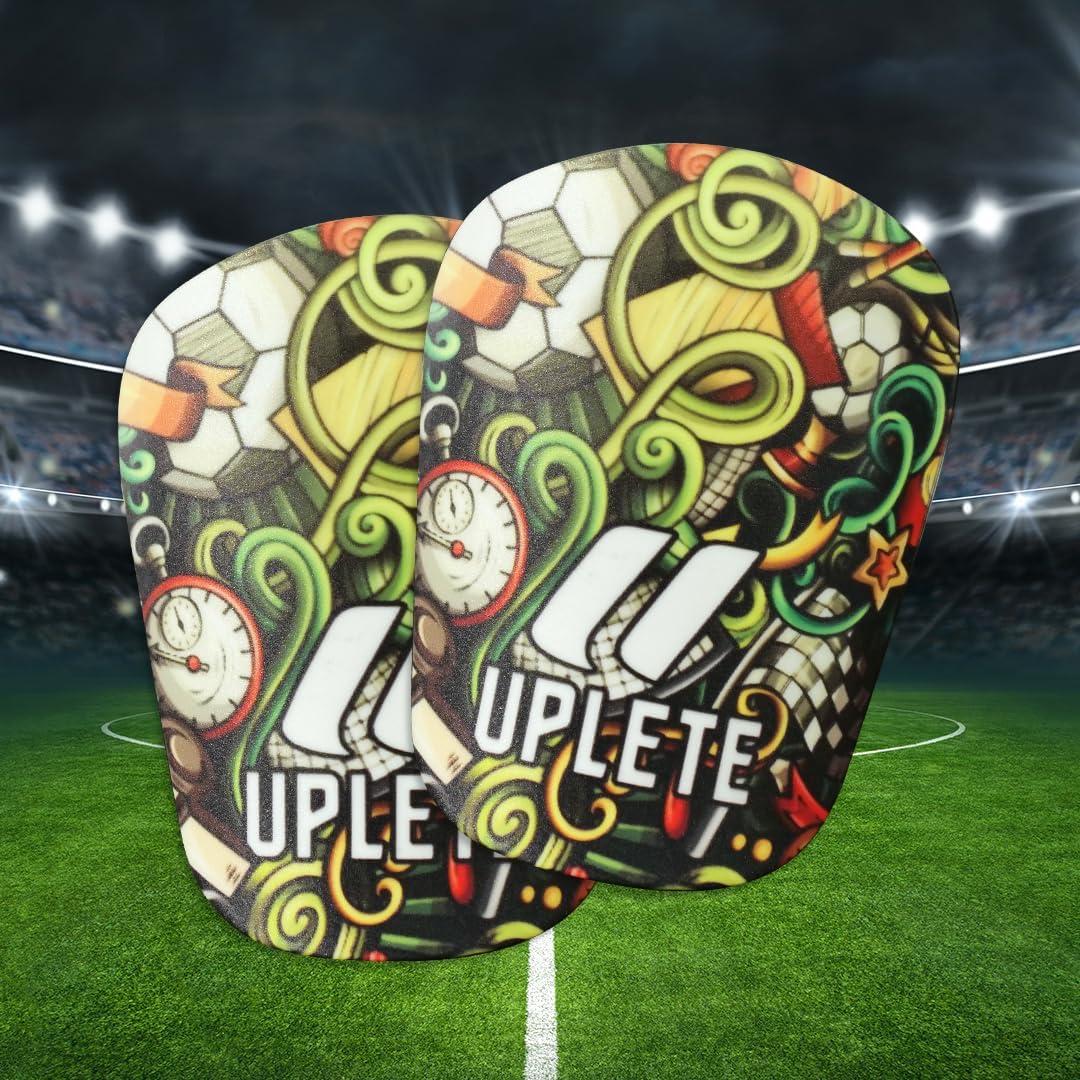 Mini Espinilleras Uplete para Fútbol - Ligeras y Cómodas 11.43x9.53cm