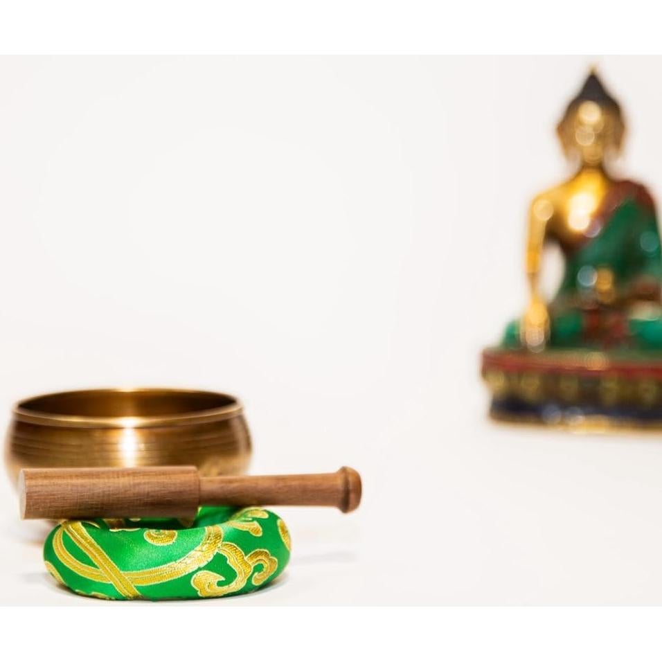 Juego de Cuencos Cantores Tibetanos Dharma Guru 8 cm Bronce