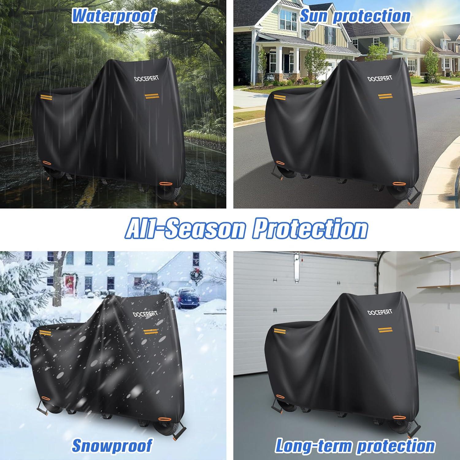 Funda para motocicleta DOCEPERT 420D M - Resistente al agua y UV