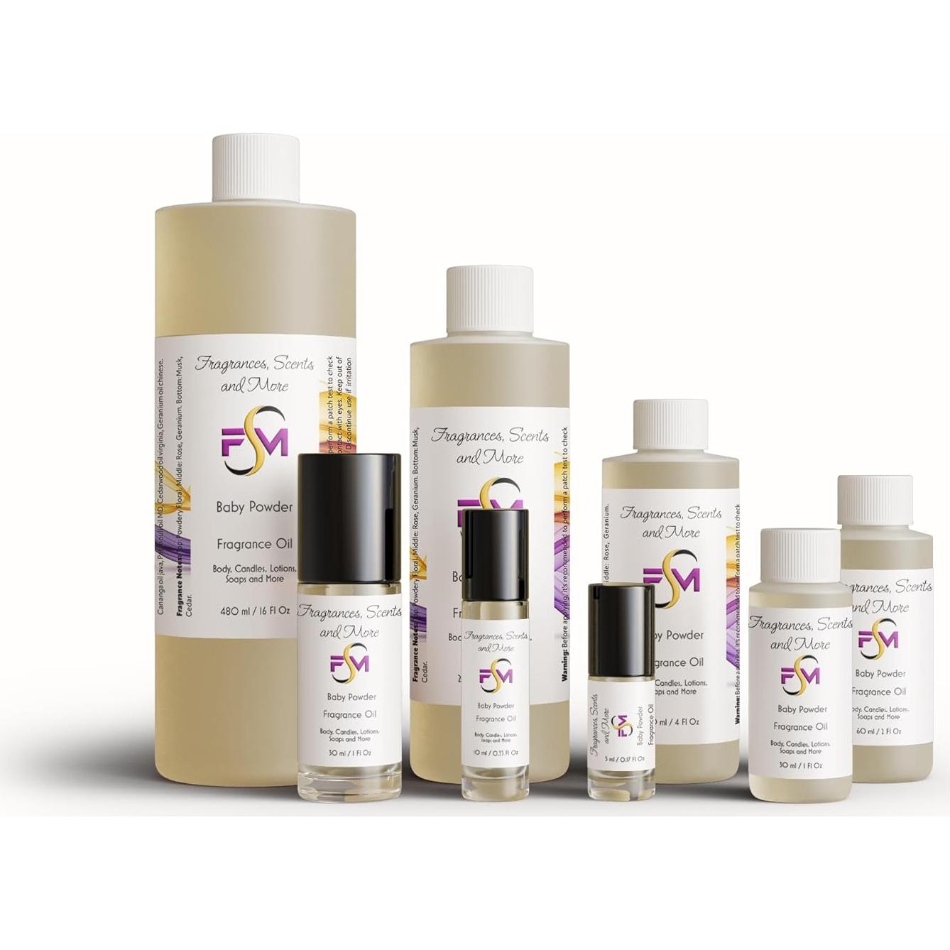 Aceite de fragancia de talco J & TC - 5ml roll-on unisex