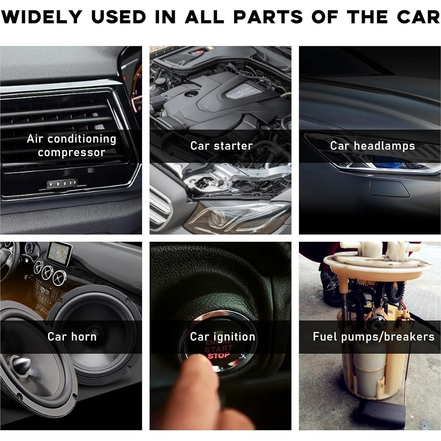 Relé de AC de Coche Ohleats 2 PCS 12V 25A 4 Pines