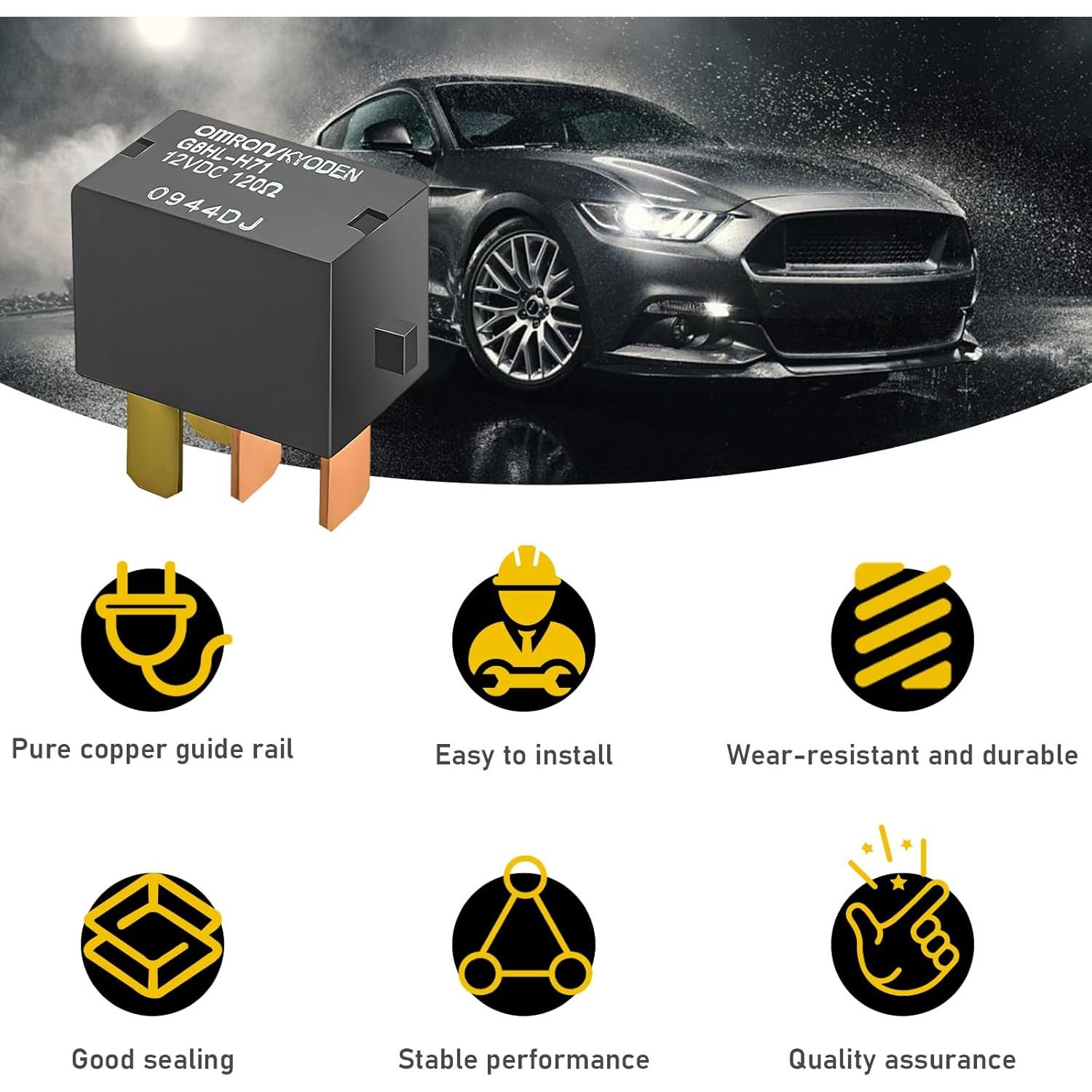 Relé de AC de Coche Ohleats 2 PCS 12V 25A 4 Pines