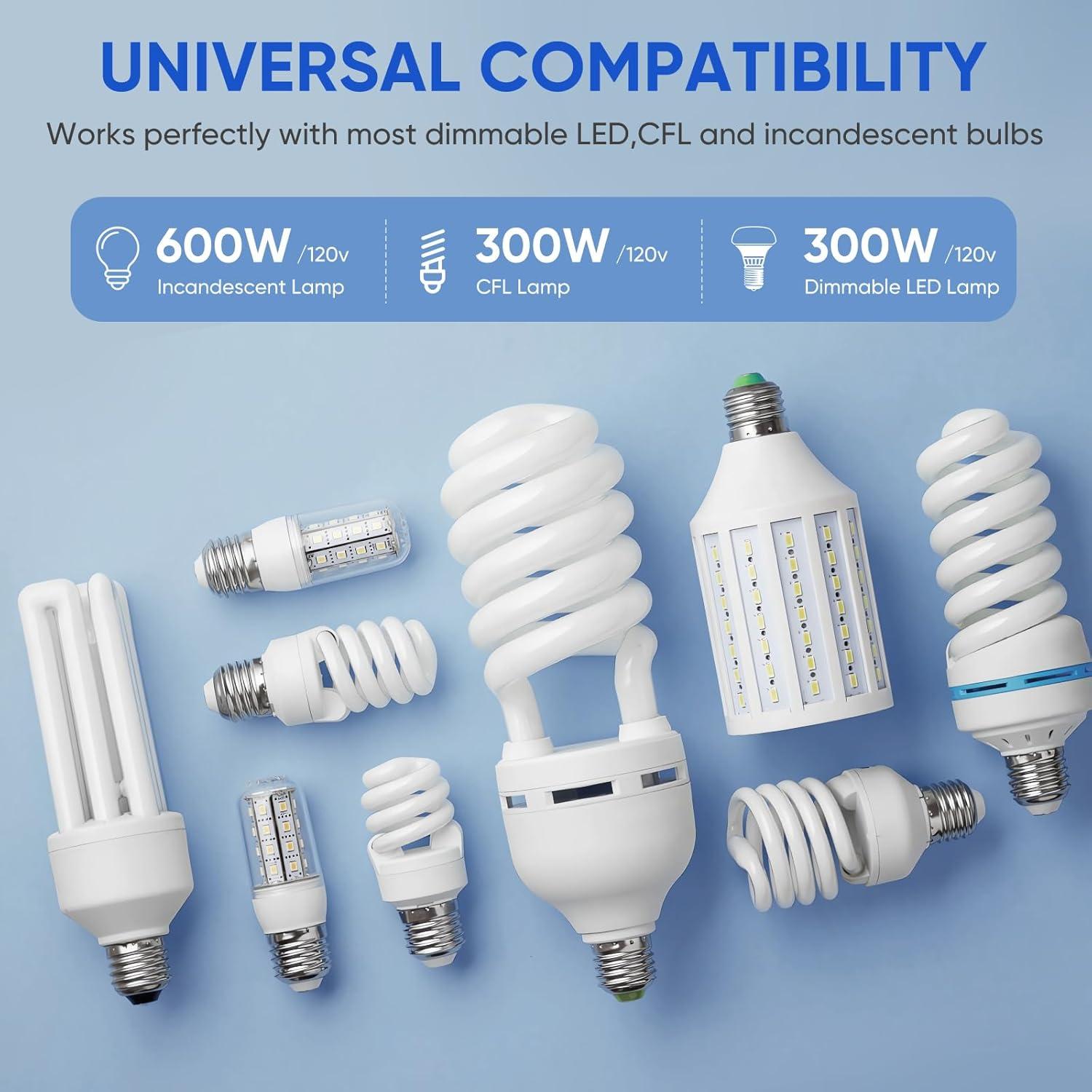 Interruptor Regulable Junlit para Luces LED y Halógenas 300W