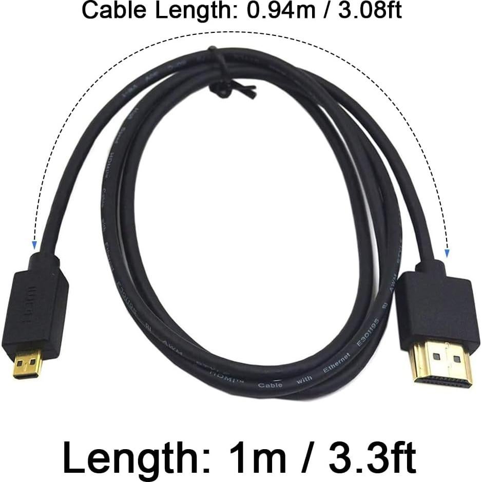 Cable Micro HDMI a HDMI Duttek 1M 4K 60Hz para GoPro y Sony