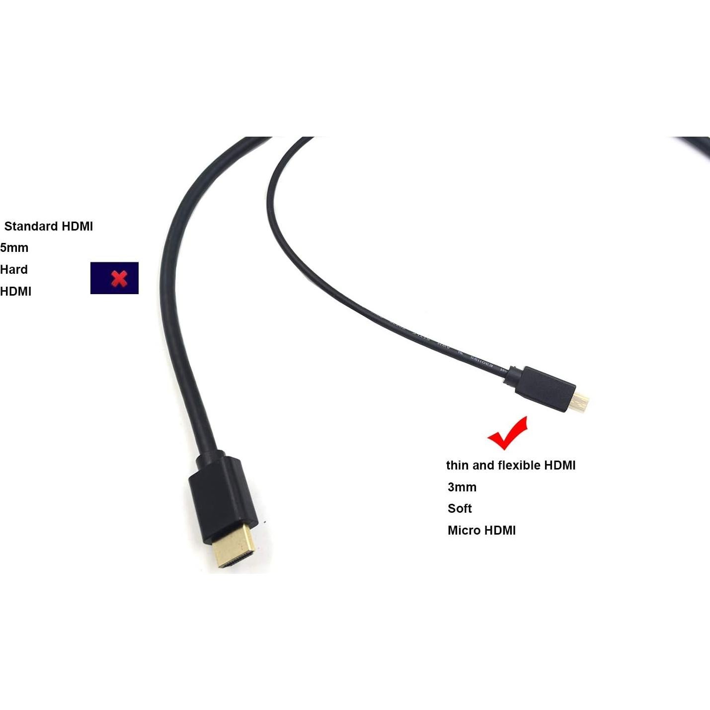 Cable Micro HDMI a HDMI Duttek 1M 4K 60Hz para GoPro y Sony
