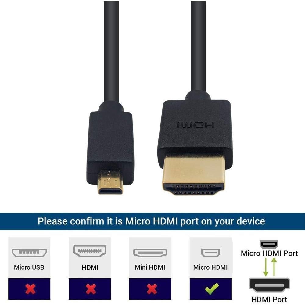 Cable Micro HDMI a HDMI Duttek 1M 4K 60Hz para GoPro y Sony
