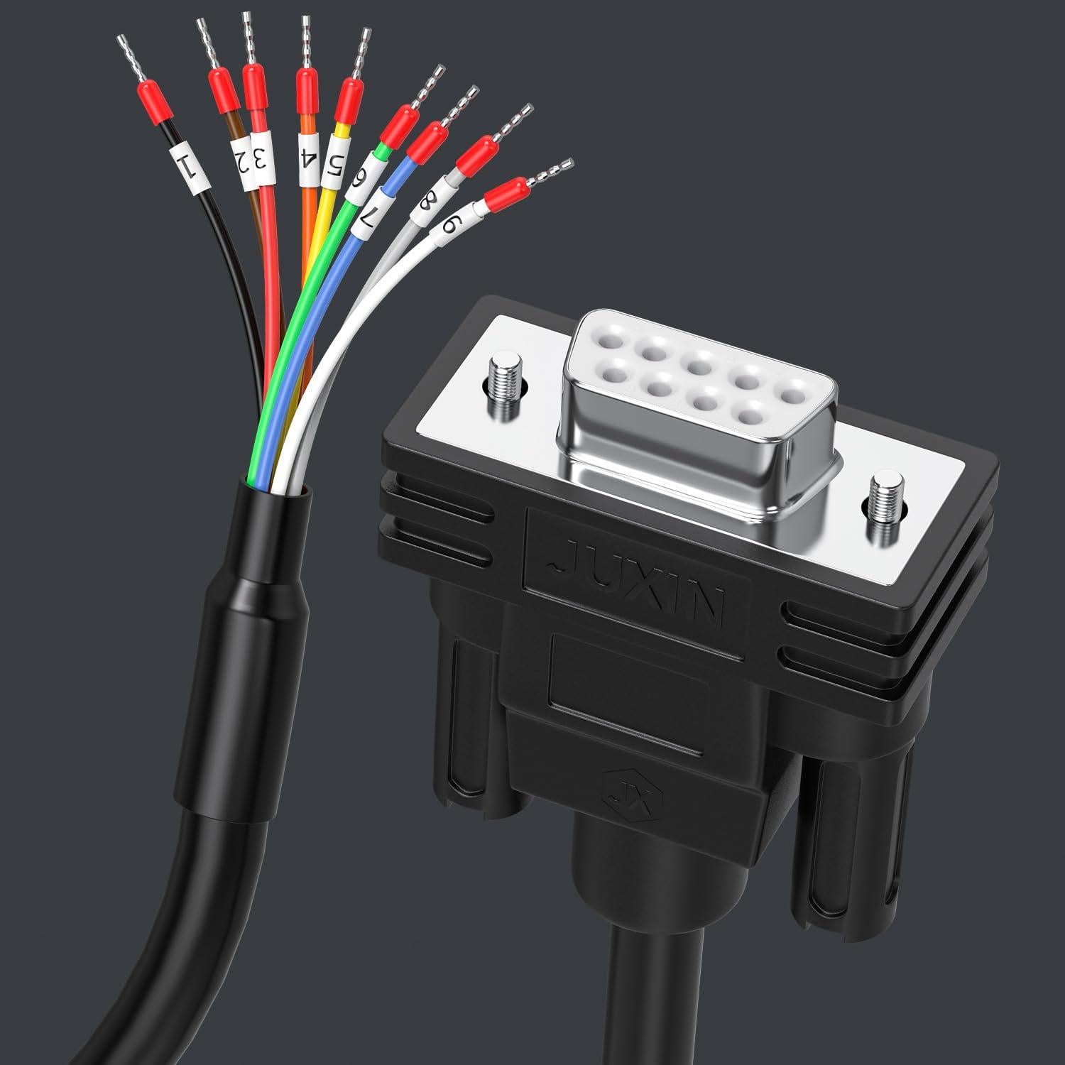 Cable Serial DB9 Femenino a Desnudo 0.46m JUXINICE