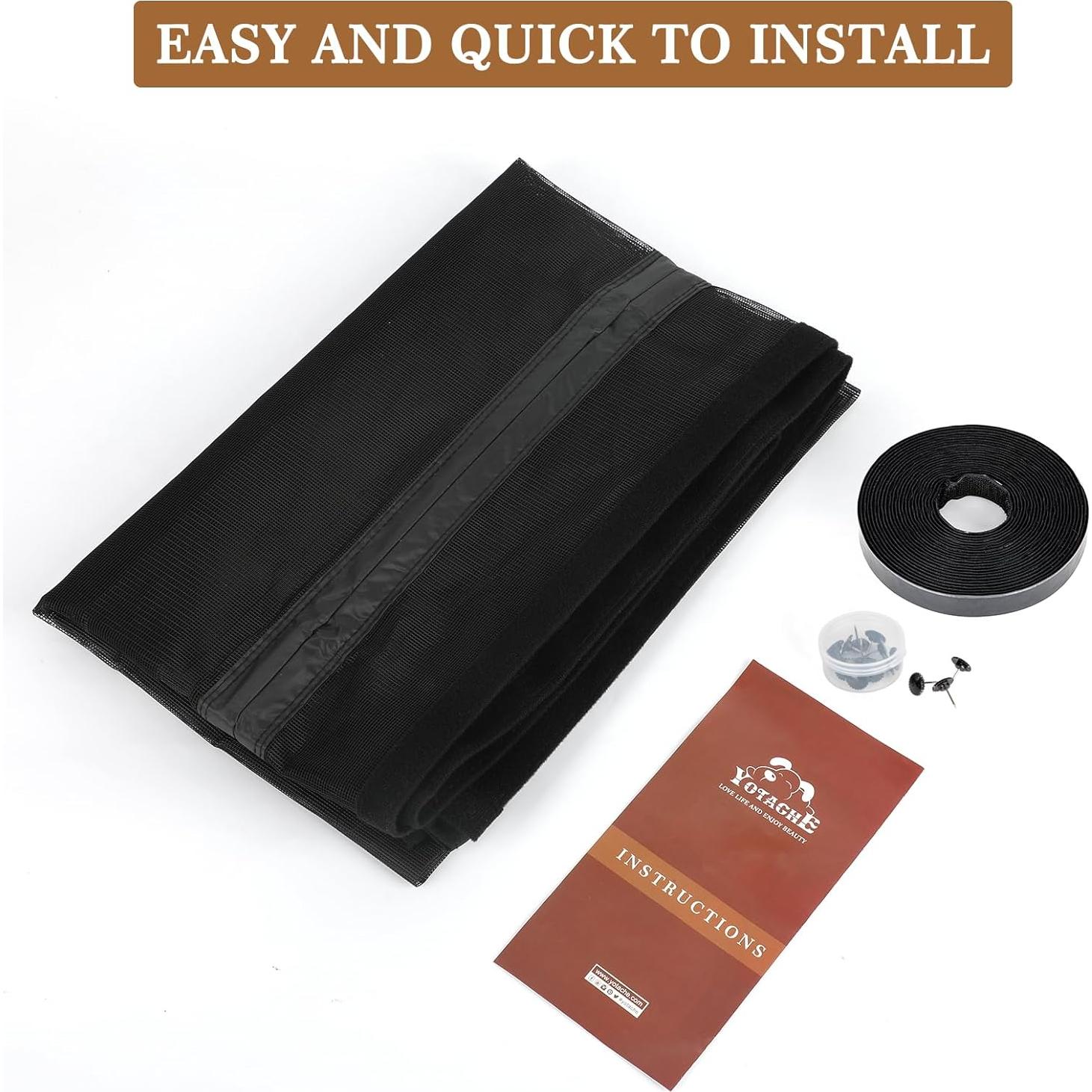 Puerta de Pantalla Magnética Yotache 38x81 cm Negra