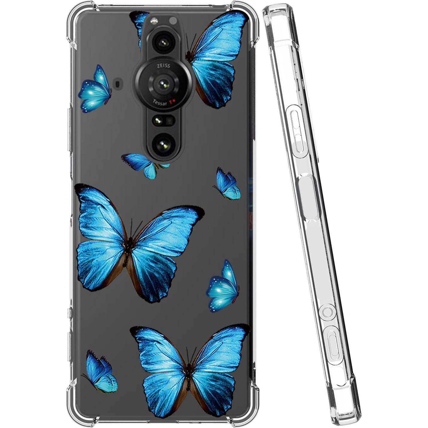 Funda Bumper TPU Sony Xperia Pro-I 5G Mariposa Azul