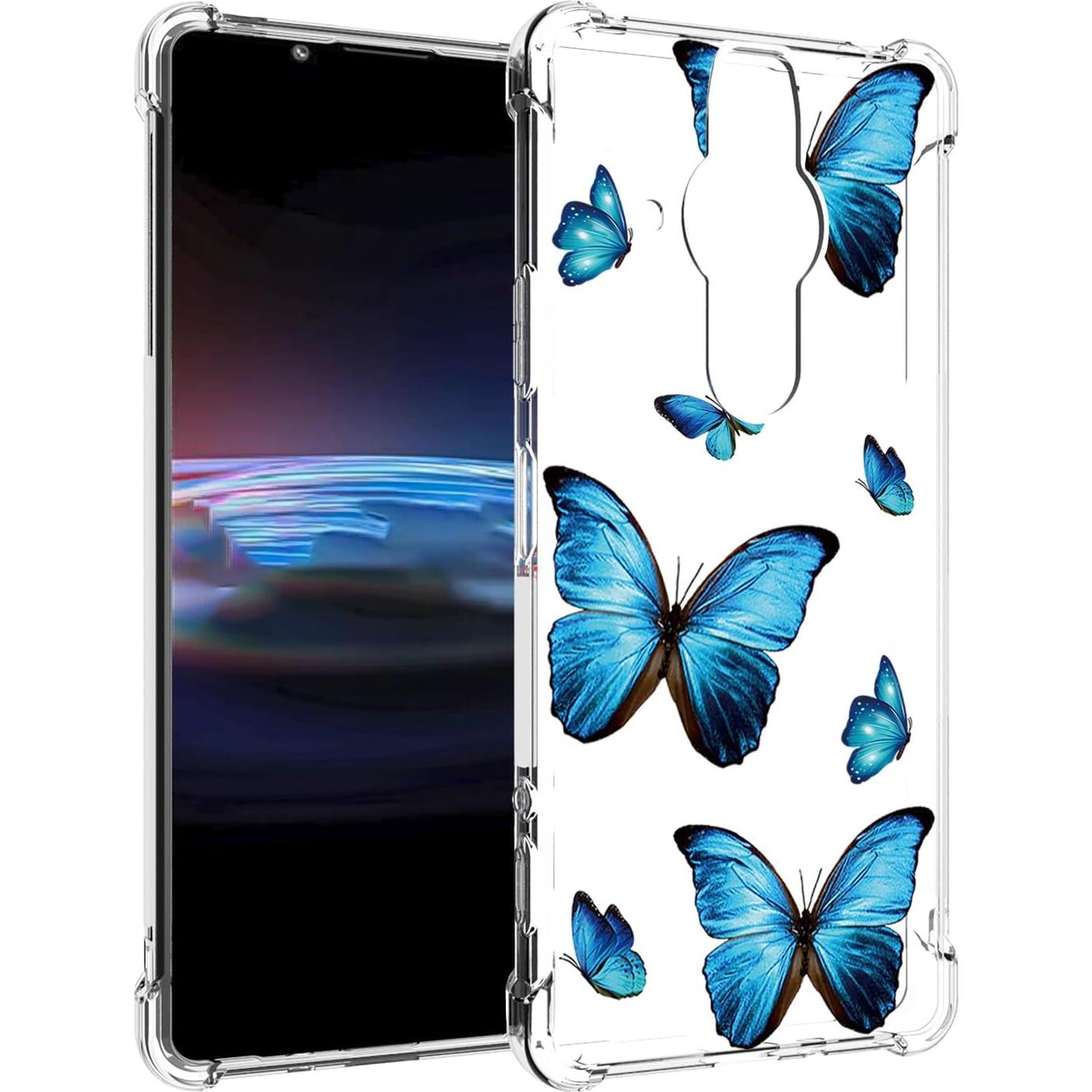 Funda Bumper TPU Sony Xperia Pro-I 5G Mariposa Azul