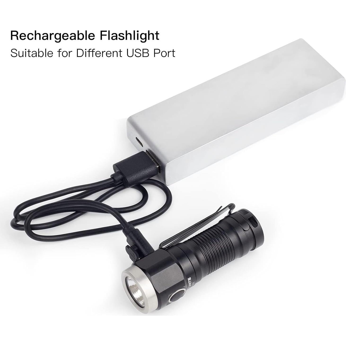 Linterna EDC ThruNite W1 693 Lúmenes Recargable Negra