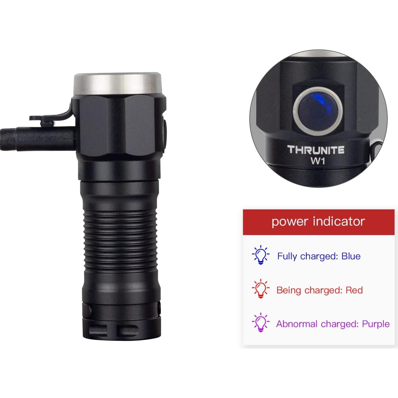 Linterna EDC ThruNite W1 693 Lúmenes Recargable Negra