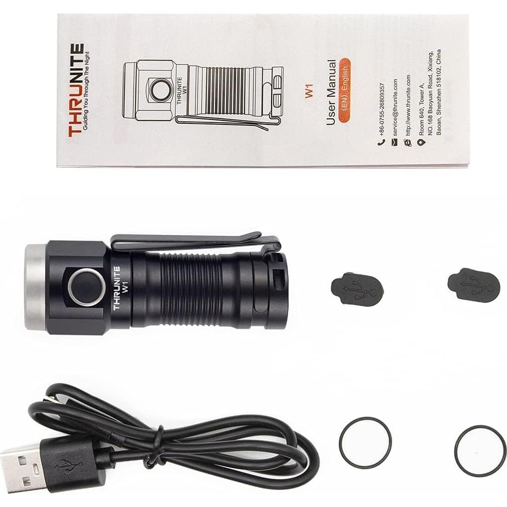 Linterna EDC ThruNite W1 693 Lúmenes Recargable Negra