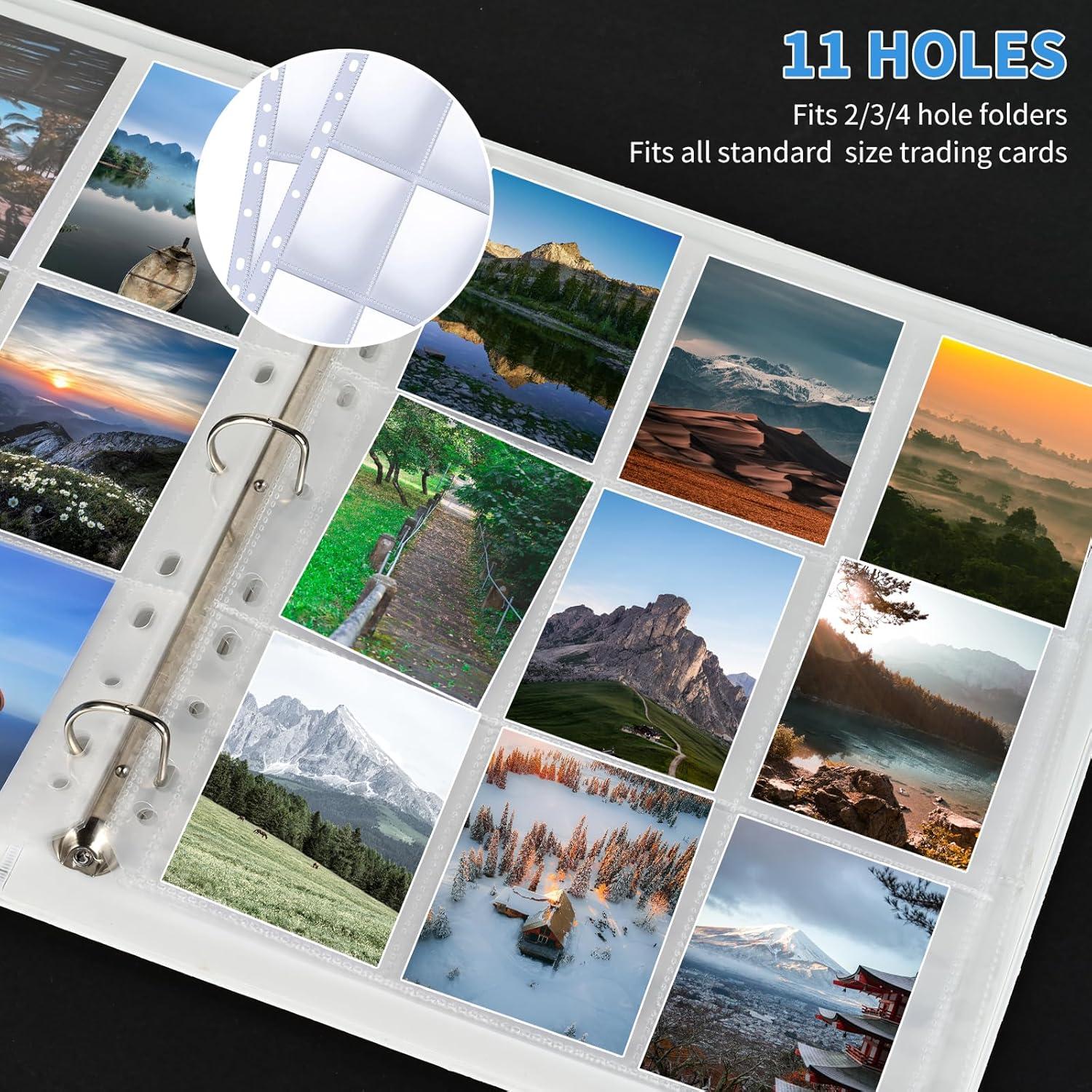 Fundas de Tarjetas 9 Bolsillos Affisure 100 Pack Transparente