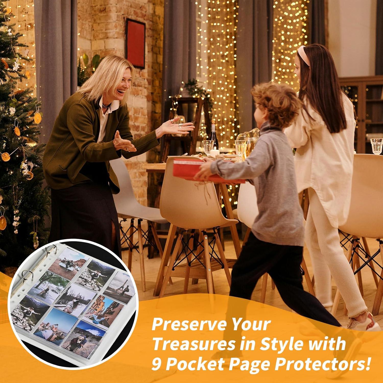 Fundas de Tarjetas 9 Bolsillos Affisure 100 Pack Transparente