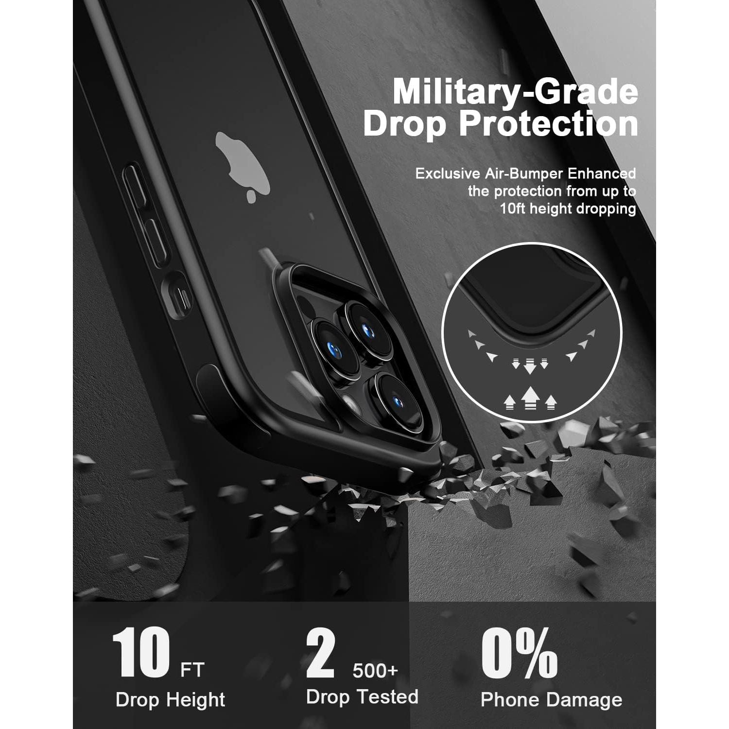 Funda Protectora iPhone 13 Pro MobNano Cristalina Negra