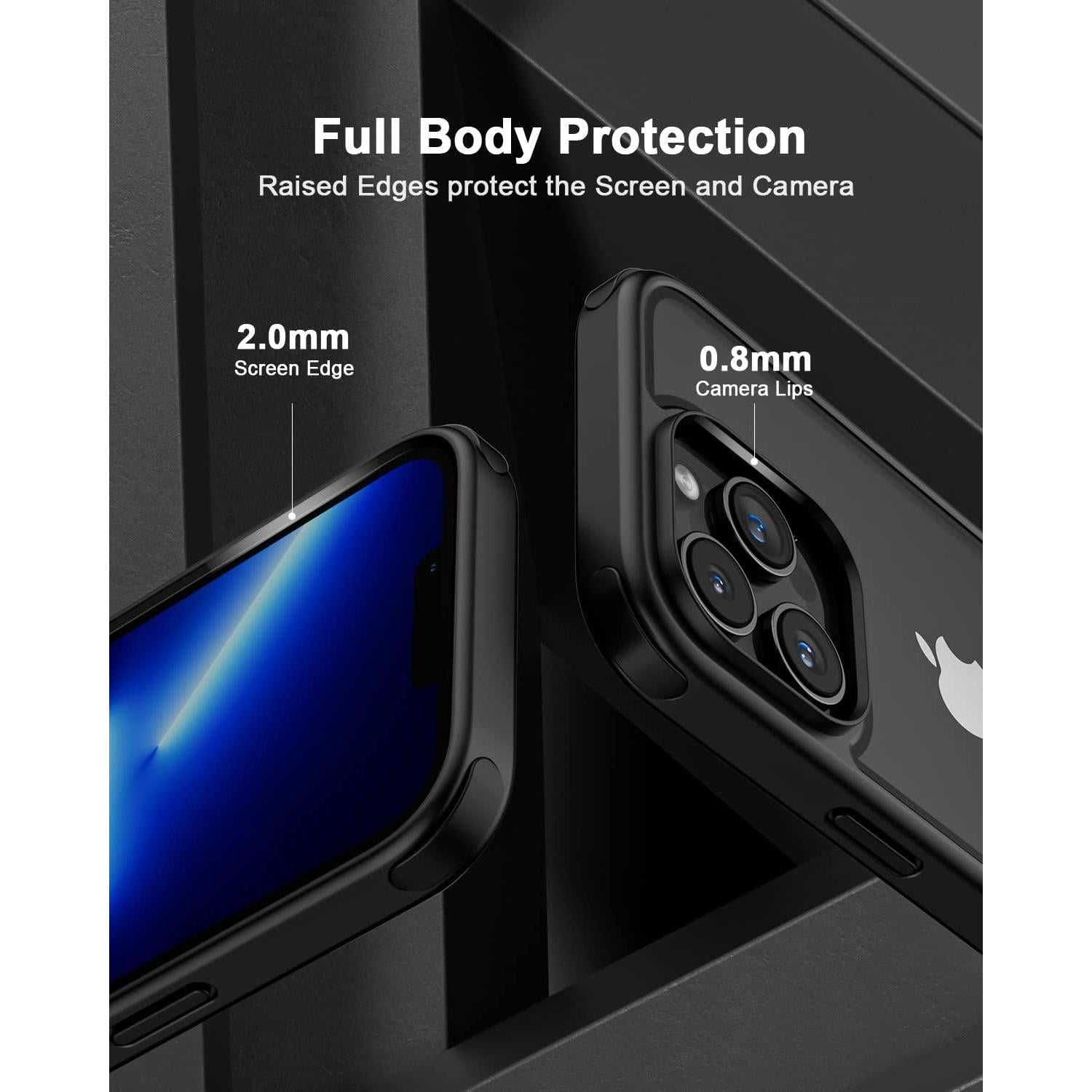 Funda Protectora iPhone 13 Pro MobNano Cristalina Negra