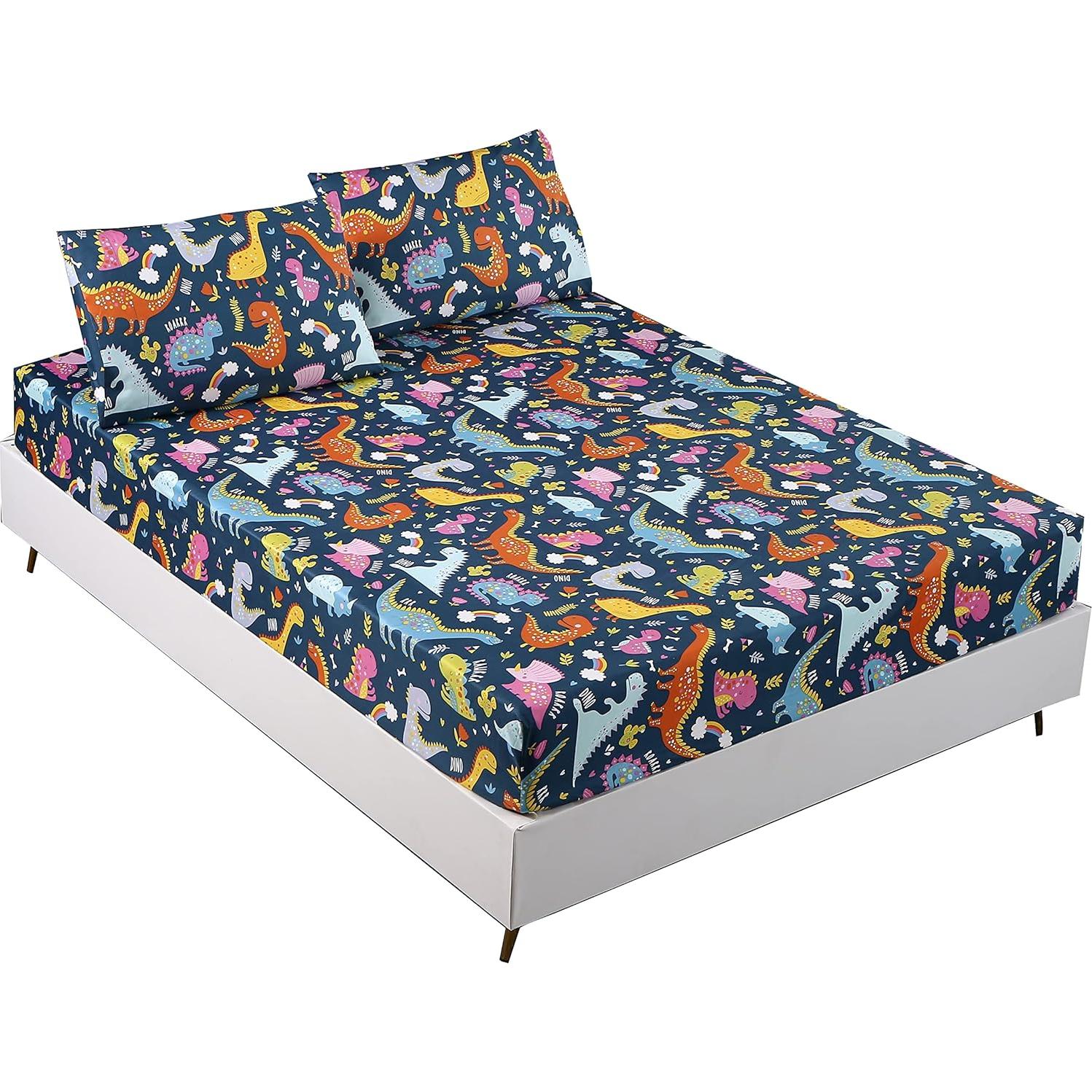 Juego de Sábanas Twin MAG Dinosaurios 3 Piezas Microfibra