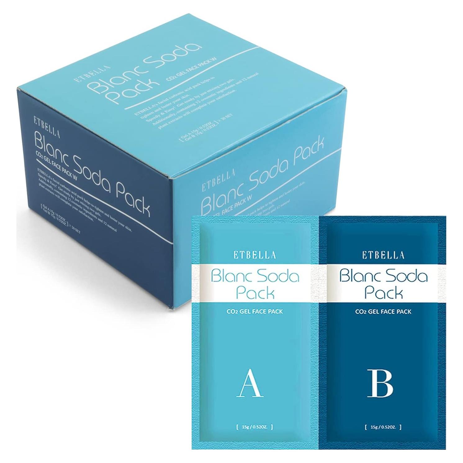 Mascarilla Facial CO2 Elitzia 20 Bolsas Hidratante Azul