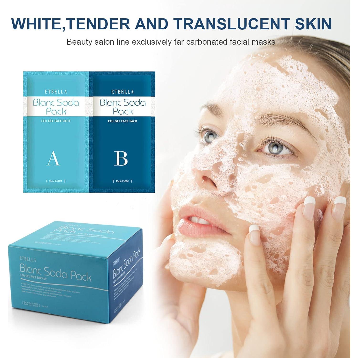 Mascarilla Facial CO2 Elitzia 20 Bolsas Hidratante Azul