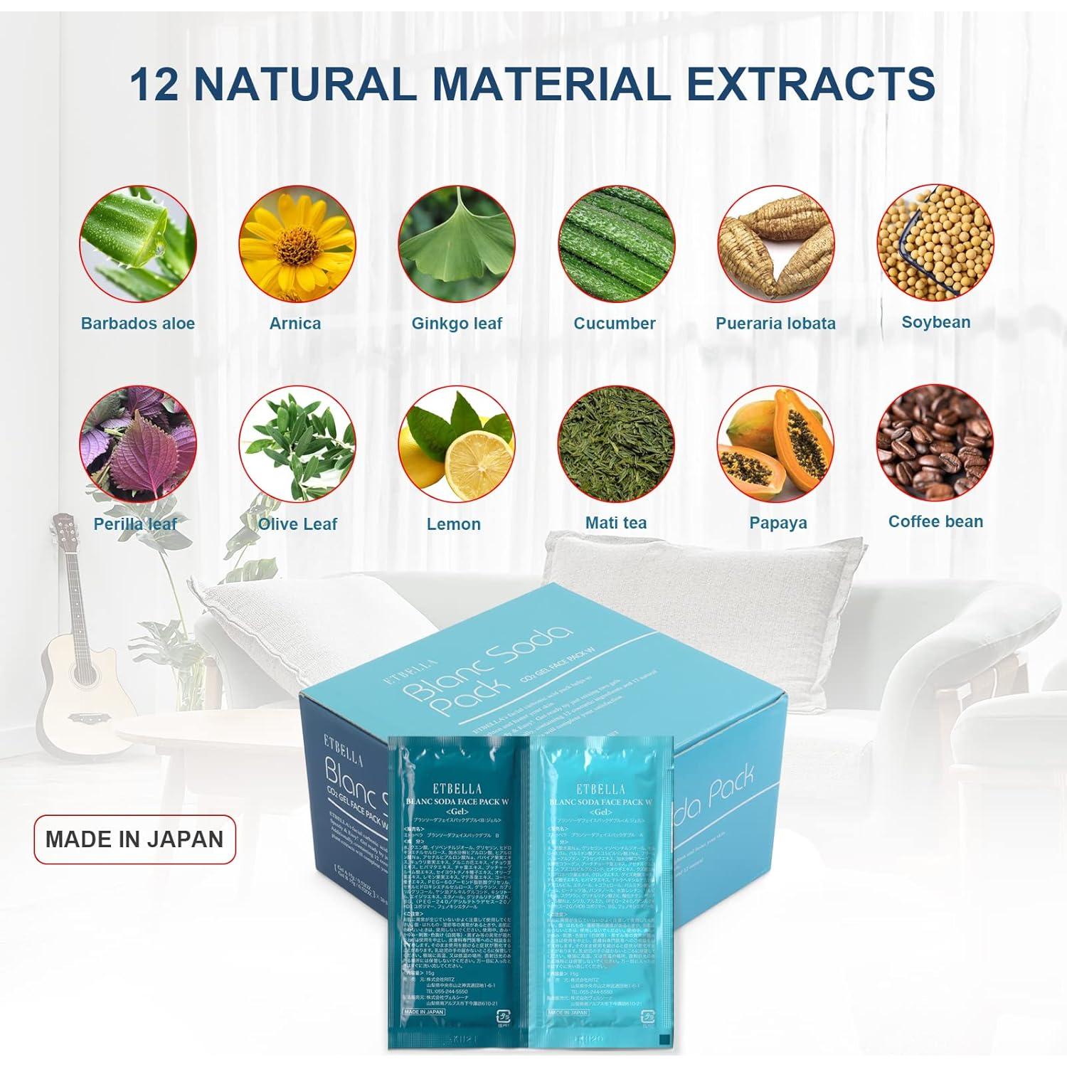 Mascarilla Facial CO2 Elitzia 20 Bolsas Hidratante Azul