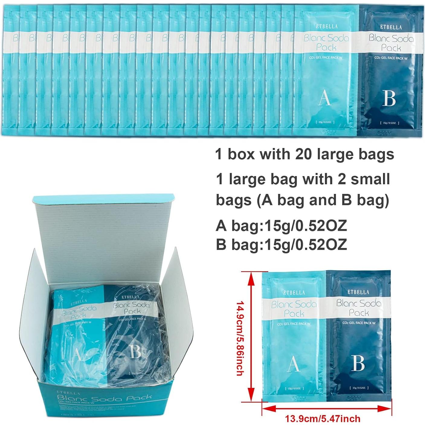 Mascarilla Facial CO2 Elitzia 20 Bolsas Hidratante Azul