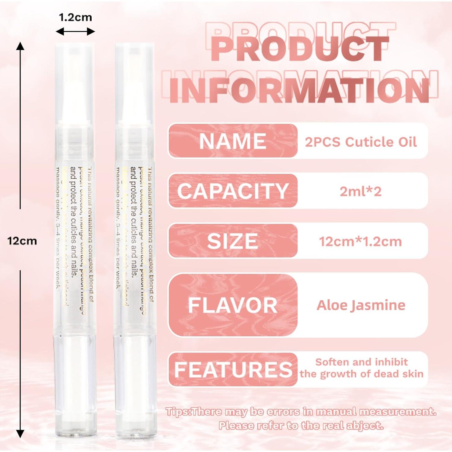 Bolígrafos de Aceite para Cutículas Meschett 2 Pcs Aloe Jazmín