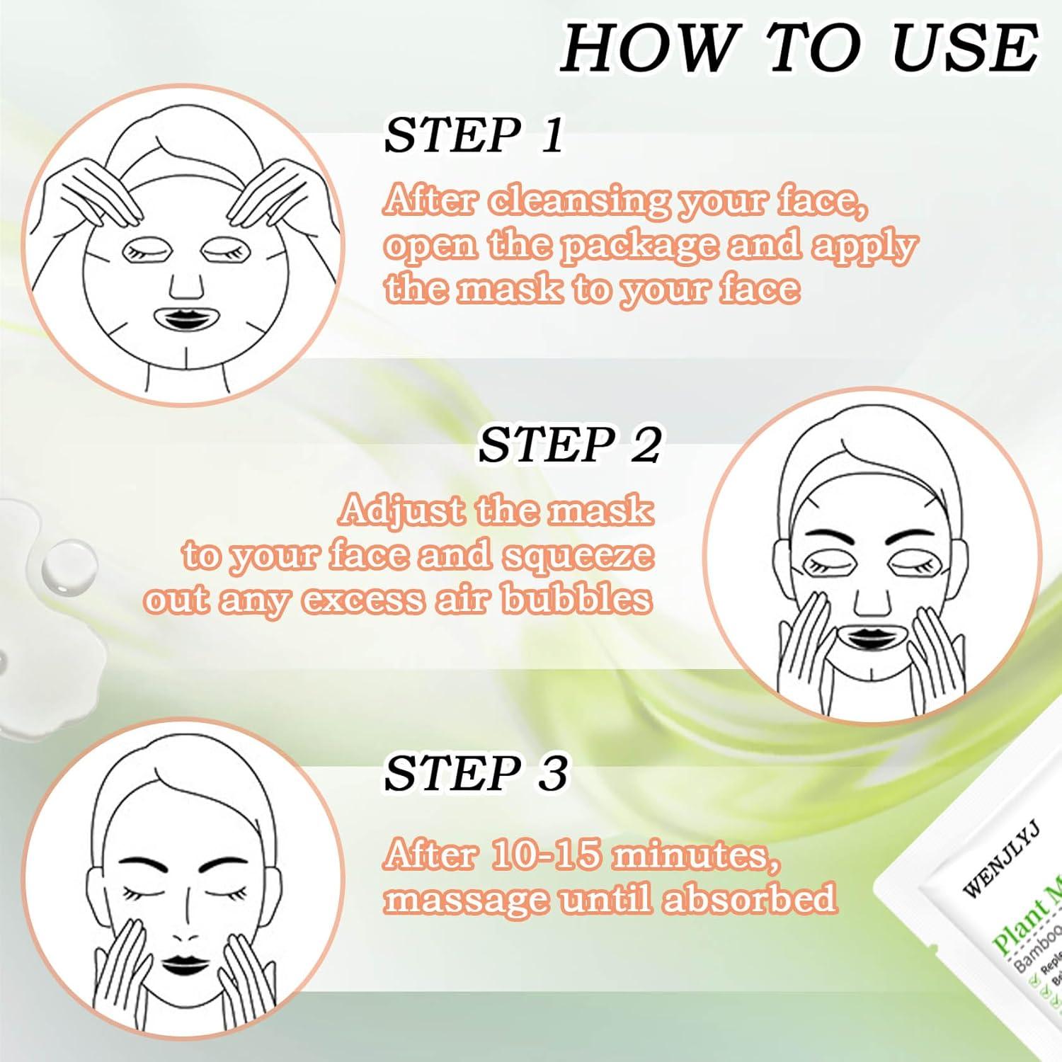 Conjunto de 22 Mascarillas Faciales Hidratantes WENJLYJ