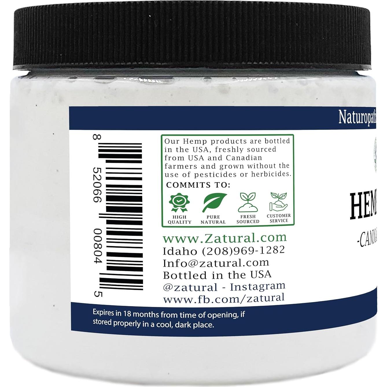 Loción Corporal Terapéutica Zatural con Aceite de Cáñamo 454g