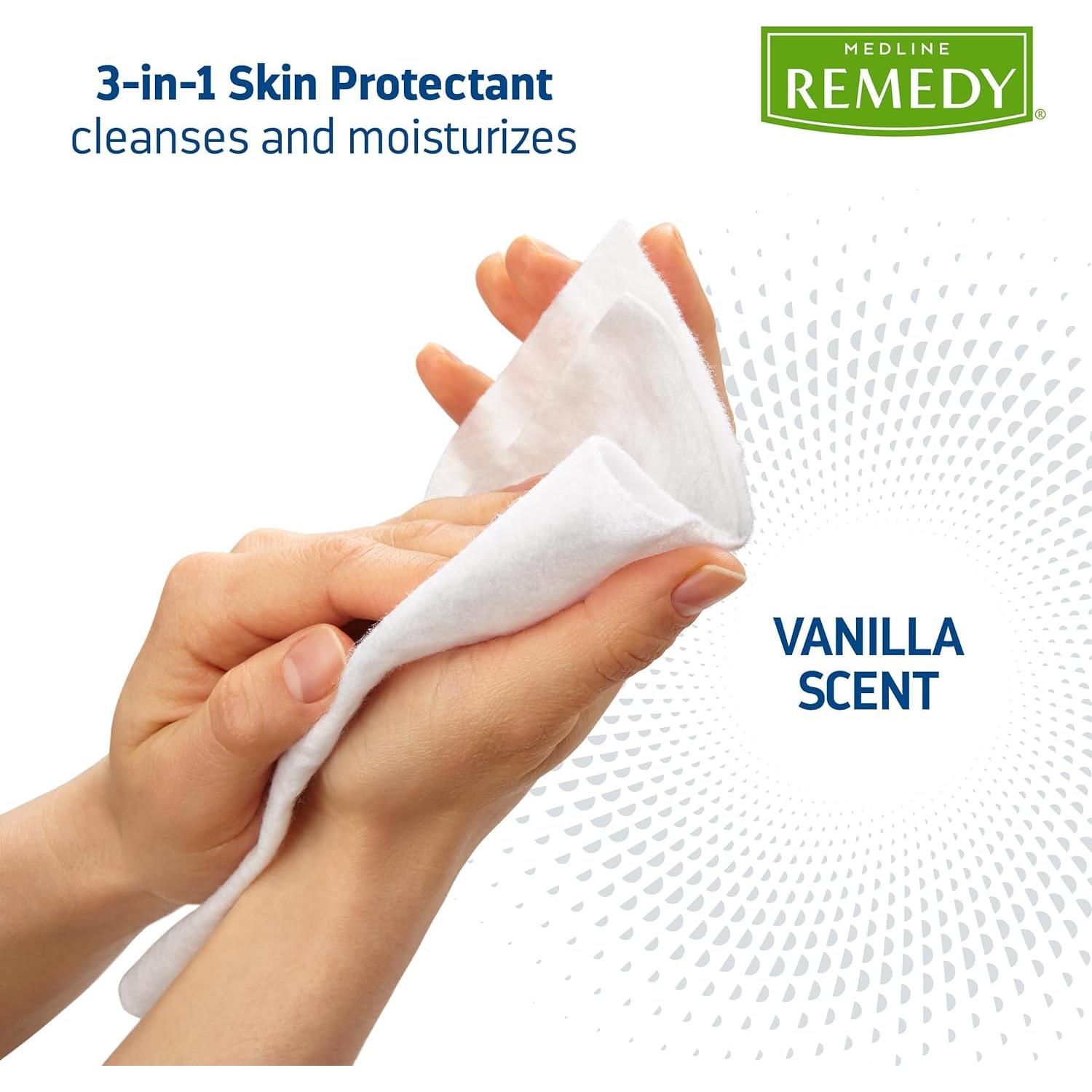 Toallitas Húmedas Medline Remedy 3-en-1 8 Paquetes 20.32 cm