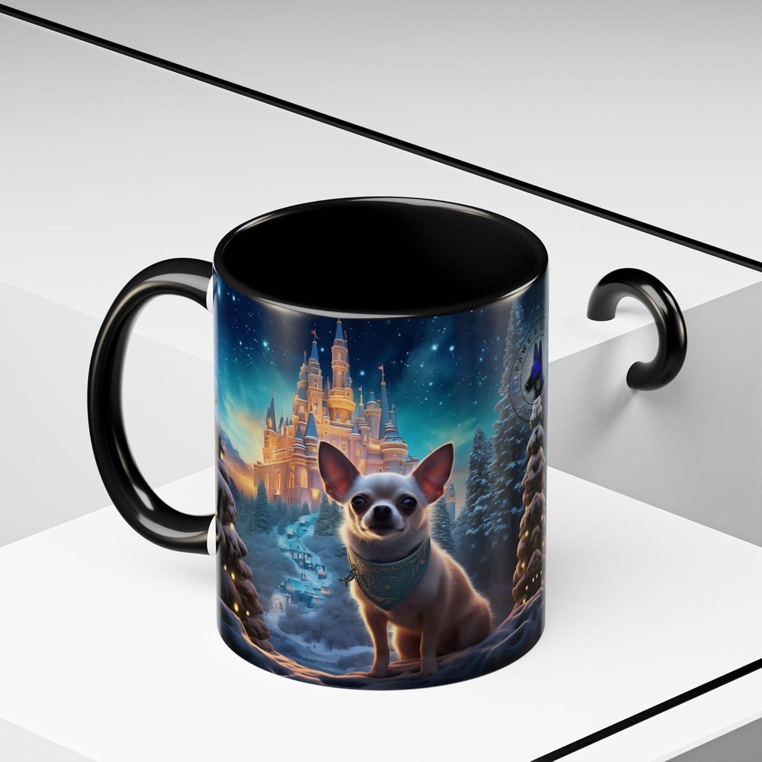 Taza de Café Personalizada 11oz LA Paws and Claws Chihuahua