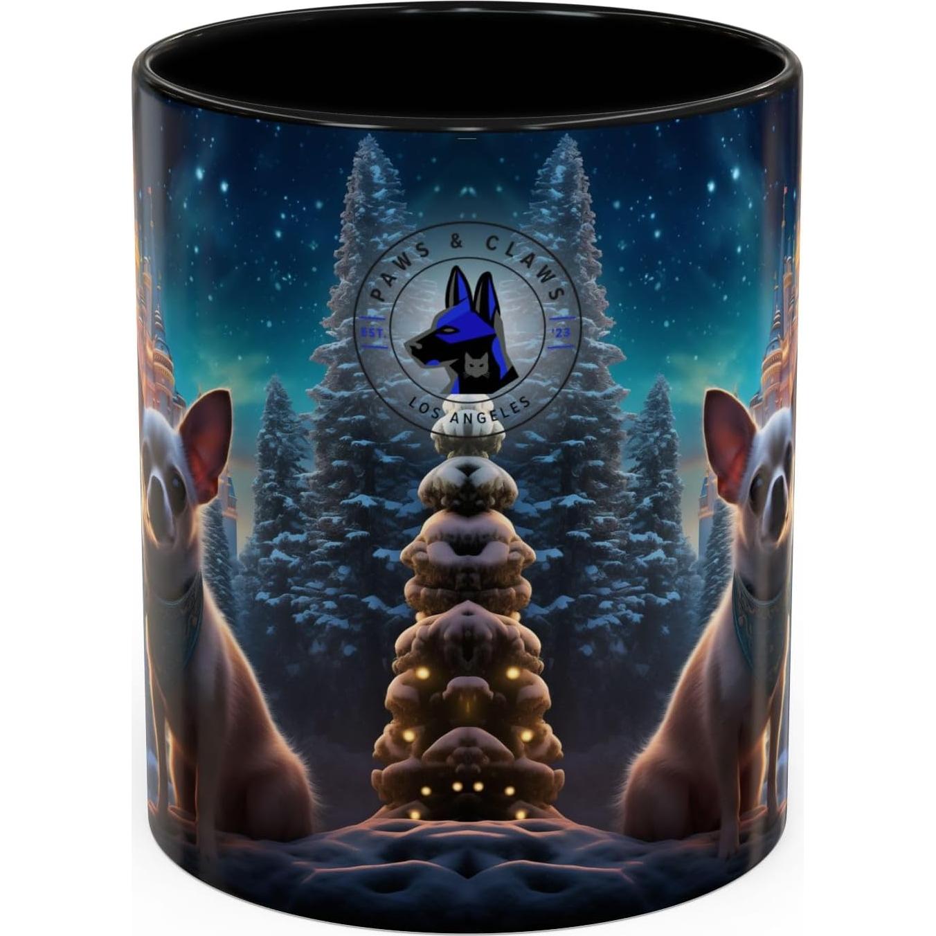 Taza de Café Personalizada 11oz LA Paws and Claws Chihuahua