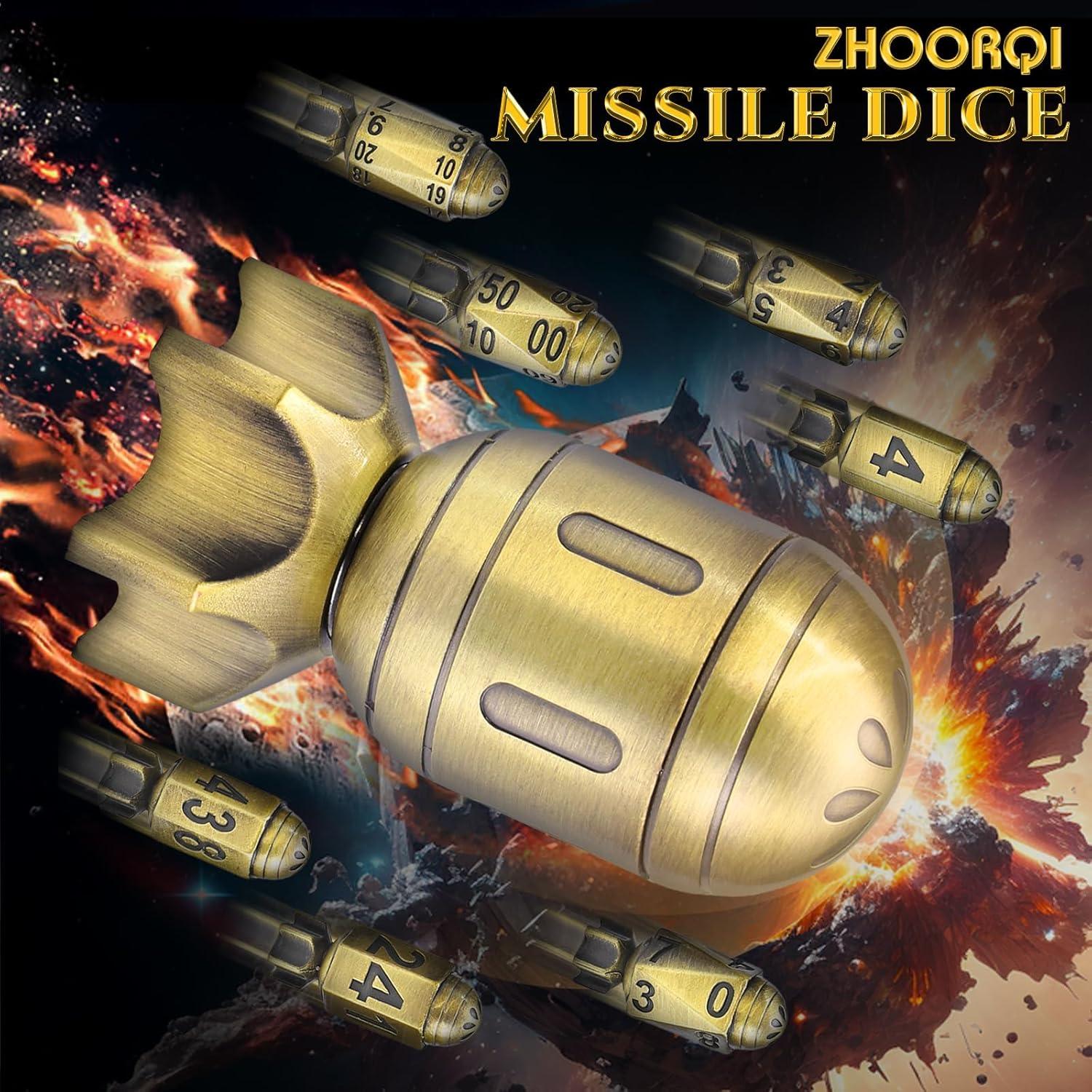 Conjunto de Dados Metálicos ZHOORQI DND 7 Piezas Bronce