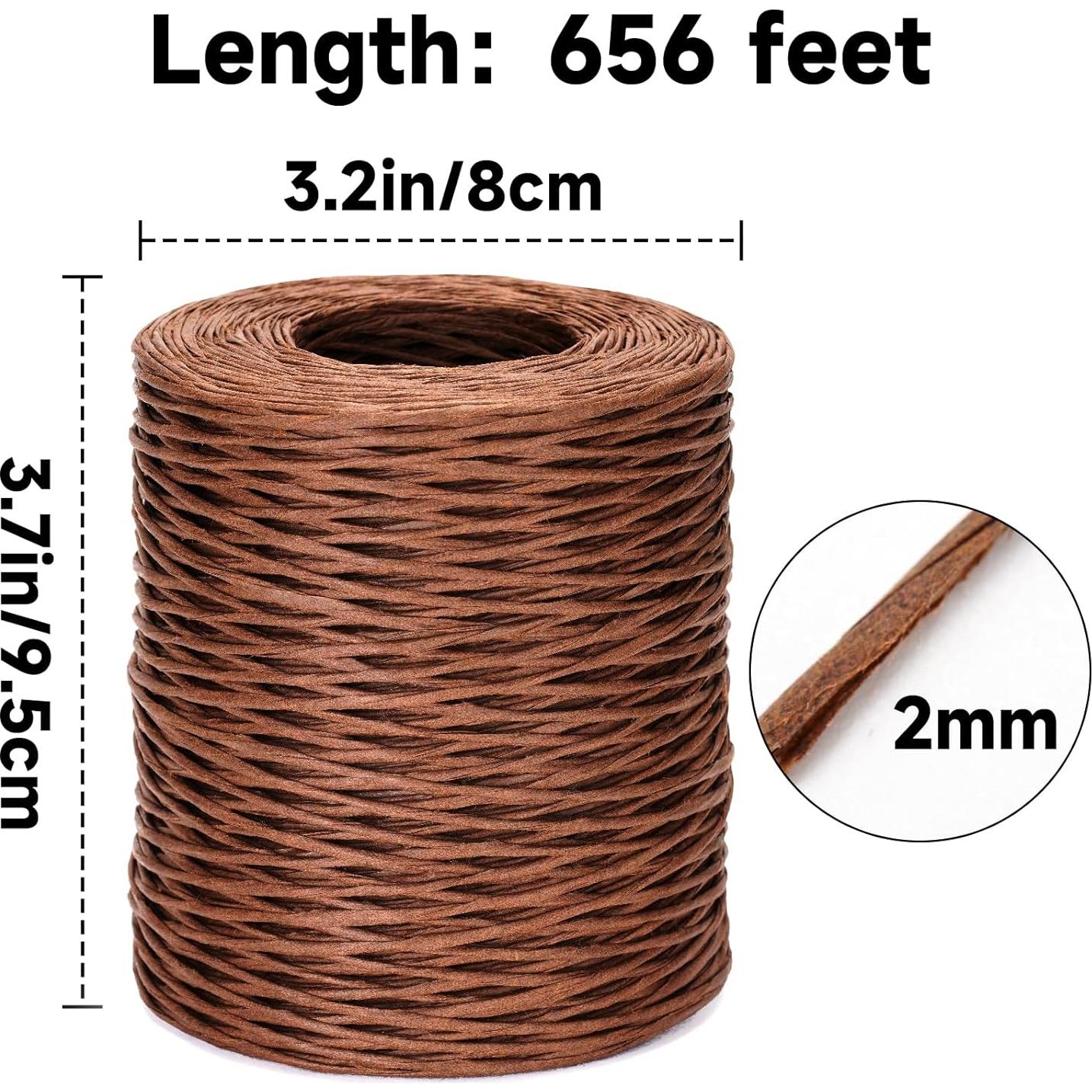 Alambre Floral Marrón 2mm 200m KINGLAKE para Manualidades