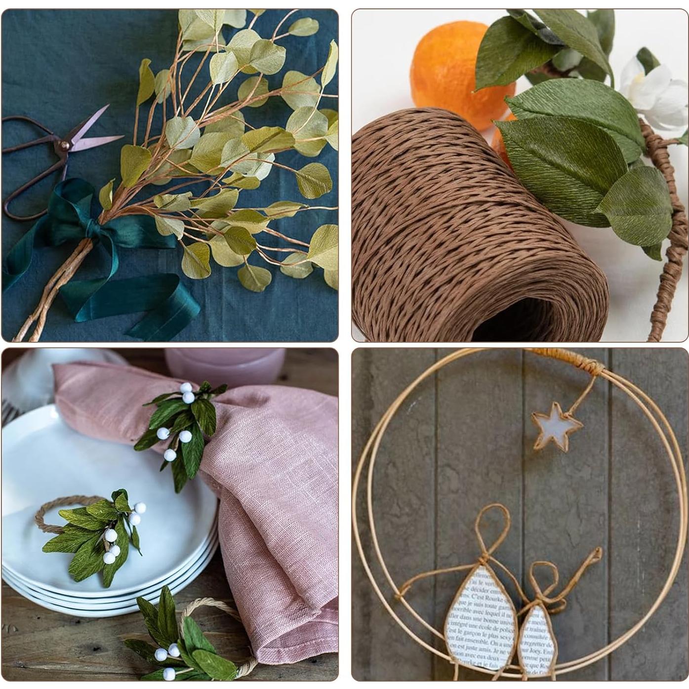 Alambre Floral Marrón 2mm 200m KINGLAKE para Manualidades