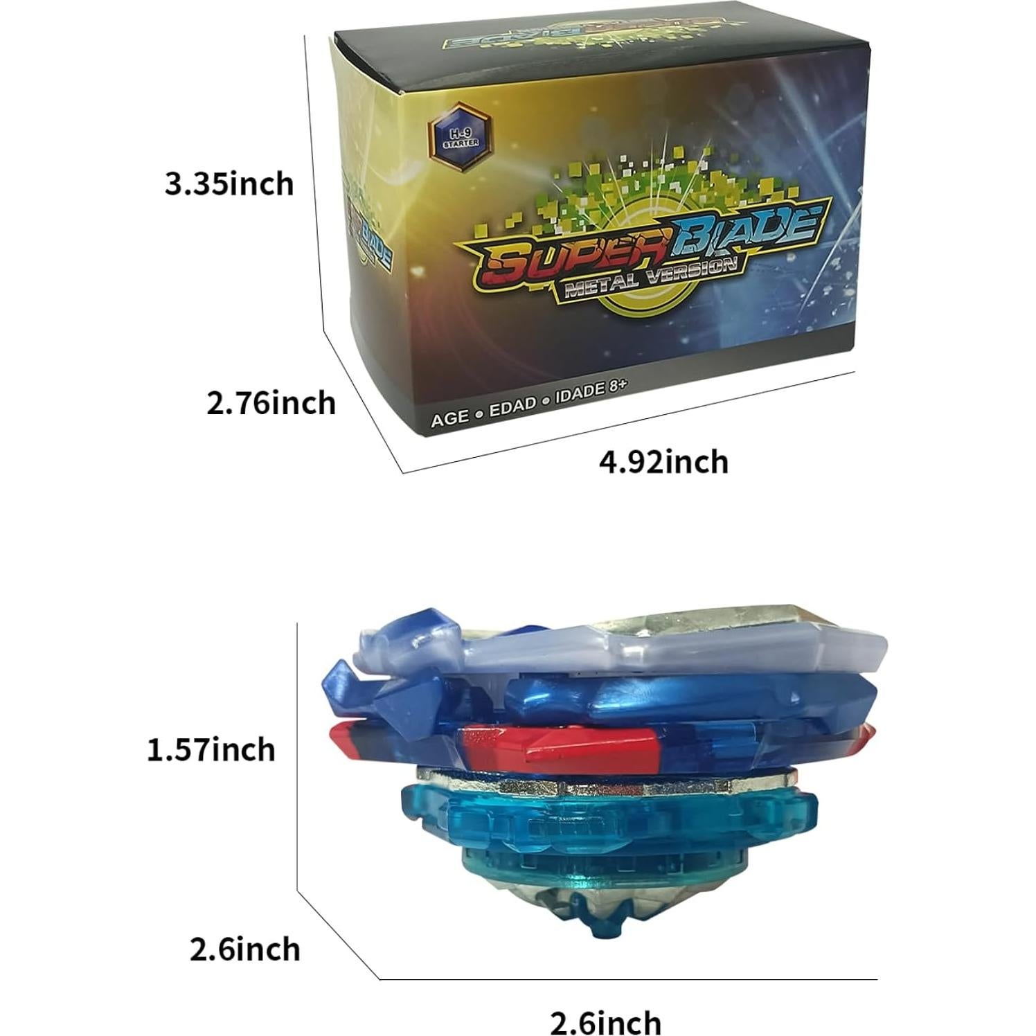 Bey Battle Tops Metal Fusion B-154 con Lanzador Grip