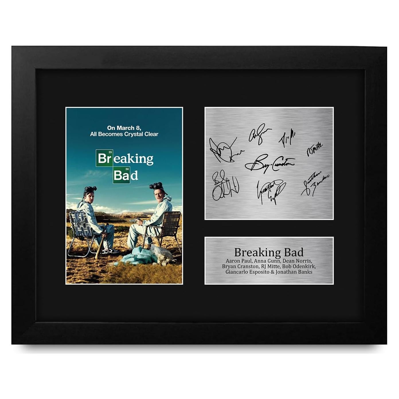 Display Enmarcado Breaking Bad Elenco Bryan Cranston y Aaron Paul