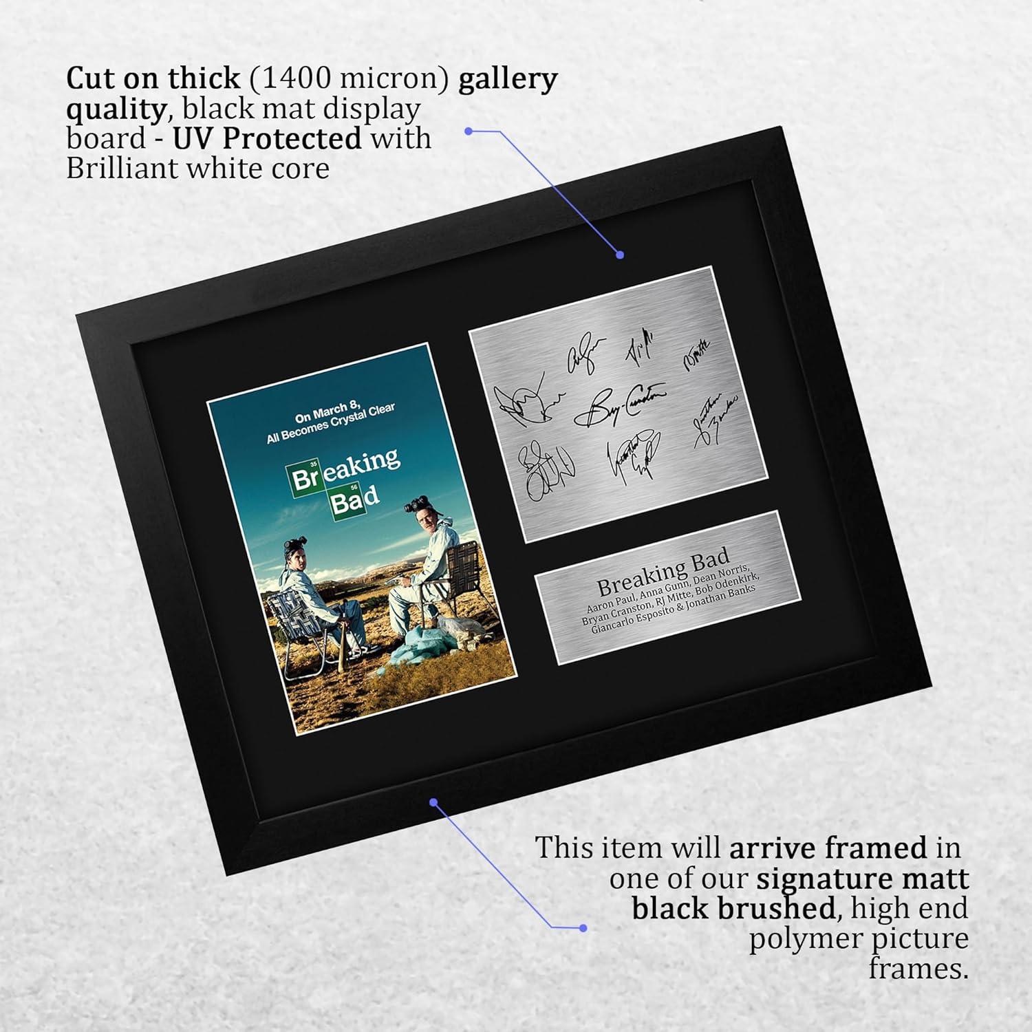 Display Enmarcado Breaking Bad Elenco Bryan Cranston y Aaron Paul