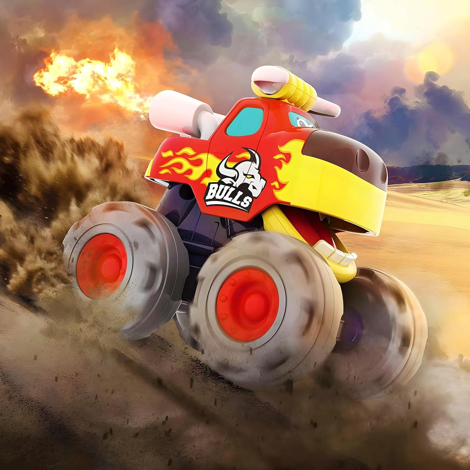 Coches de Juguete MOONTOY 3 Camiones Monstruo para Niños 1-3 Años