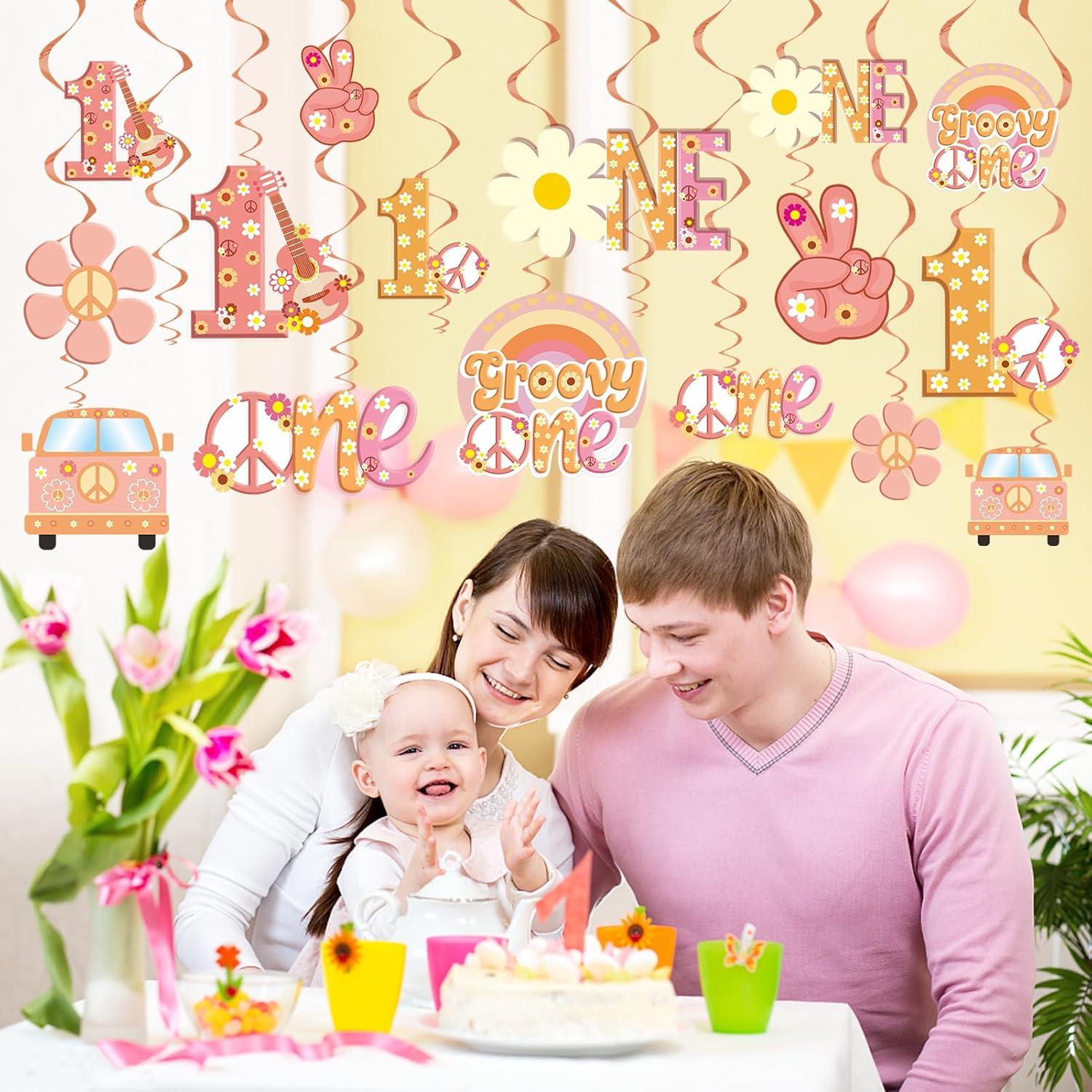 Decoraciones Colgantes Parfundg Boho Groovy 1er Cumpleaños