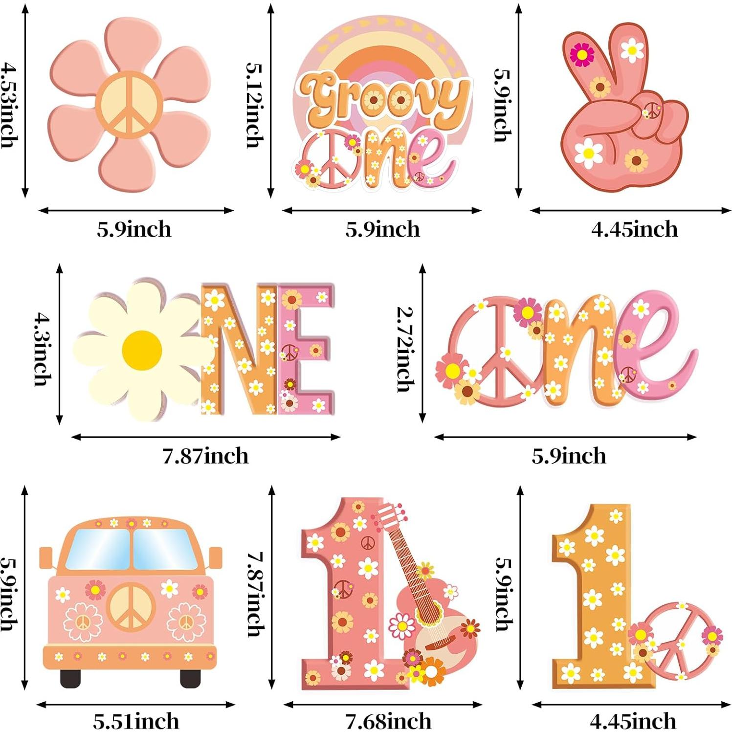 Decoraciones Colgantes Parfundg Boho Groovy 1er Cumpleaños