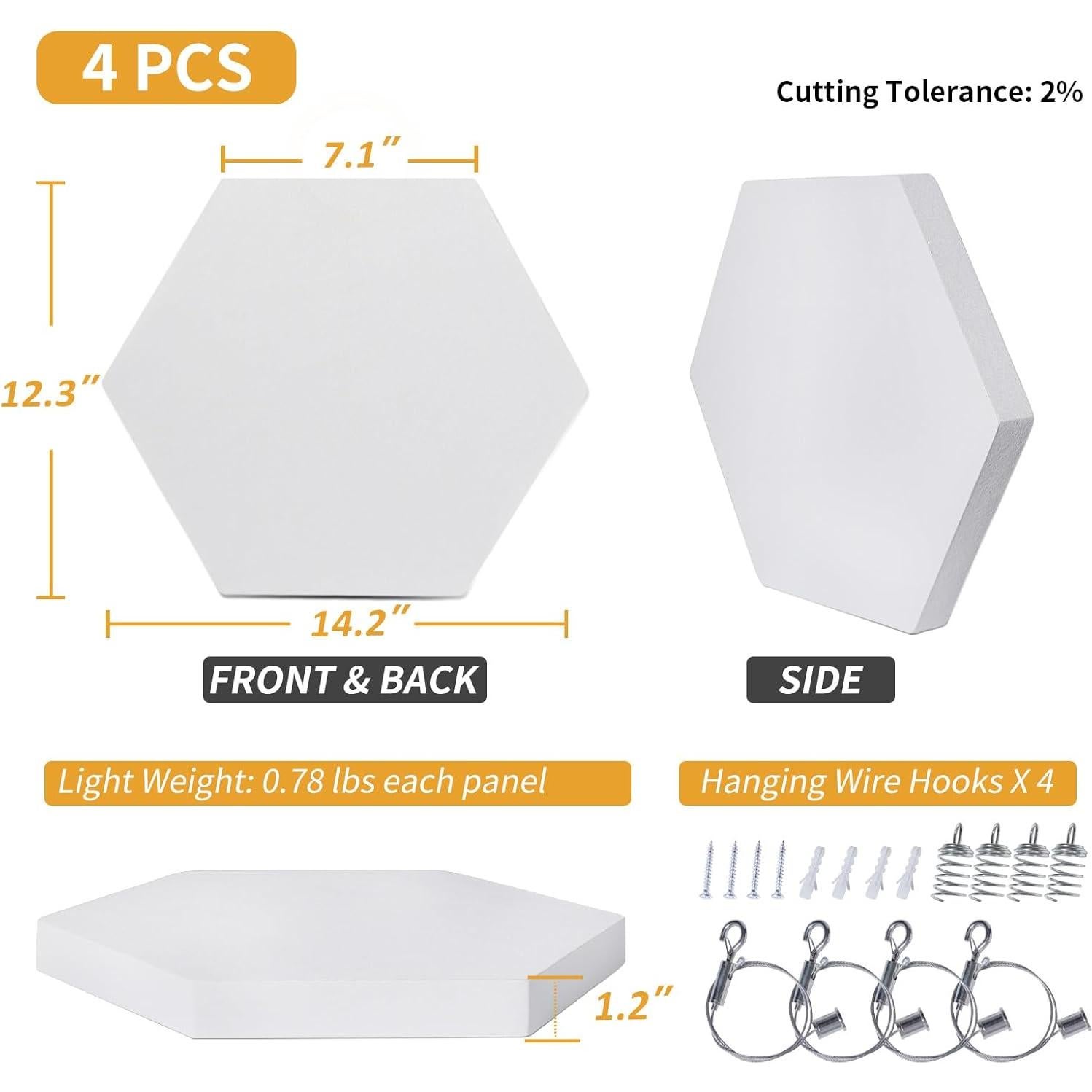 Paneles Acústicos de Techo TroyStudio - 4 Pcs 36.1x31.5 cm