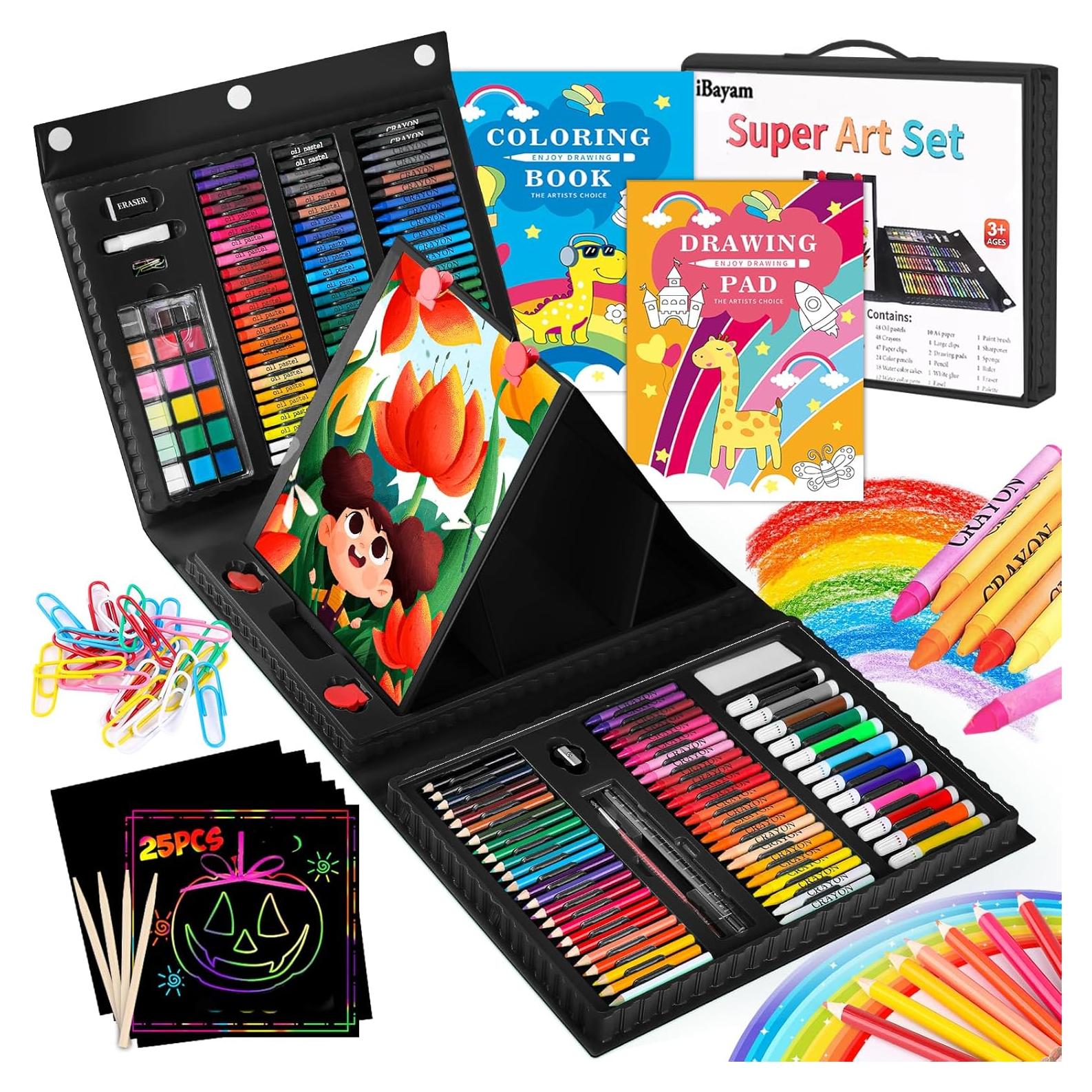 Kit de Arte iBayam 222 Piezas con Caballete y Suministros