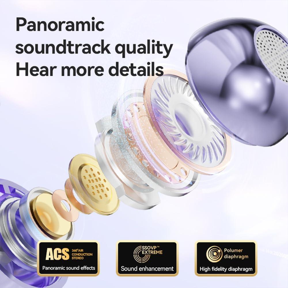 Auriculares Inalámbricos Bluetooth 5.4 Piluyaa M79 Negro 60H