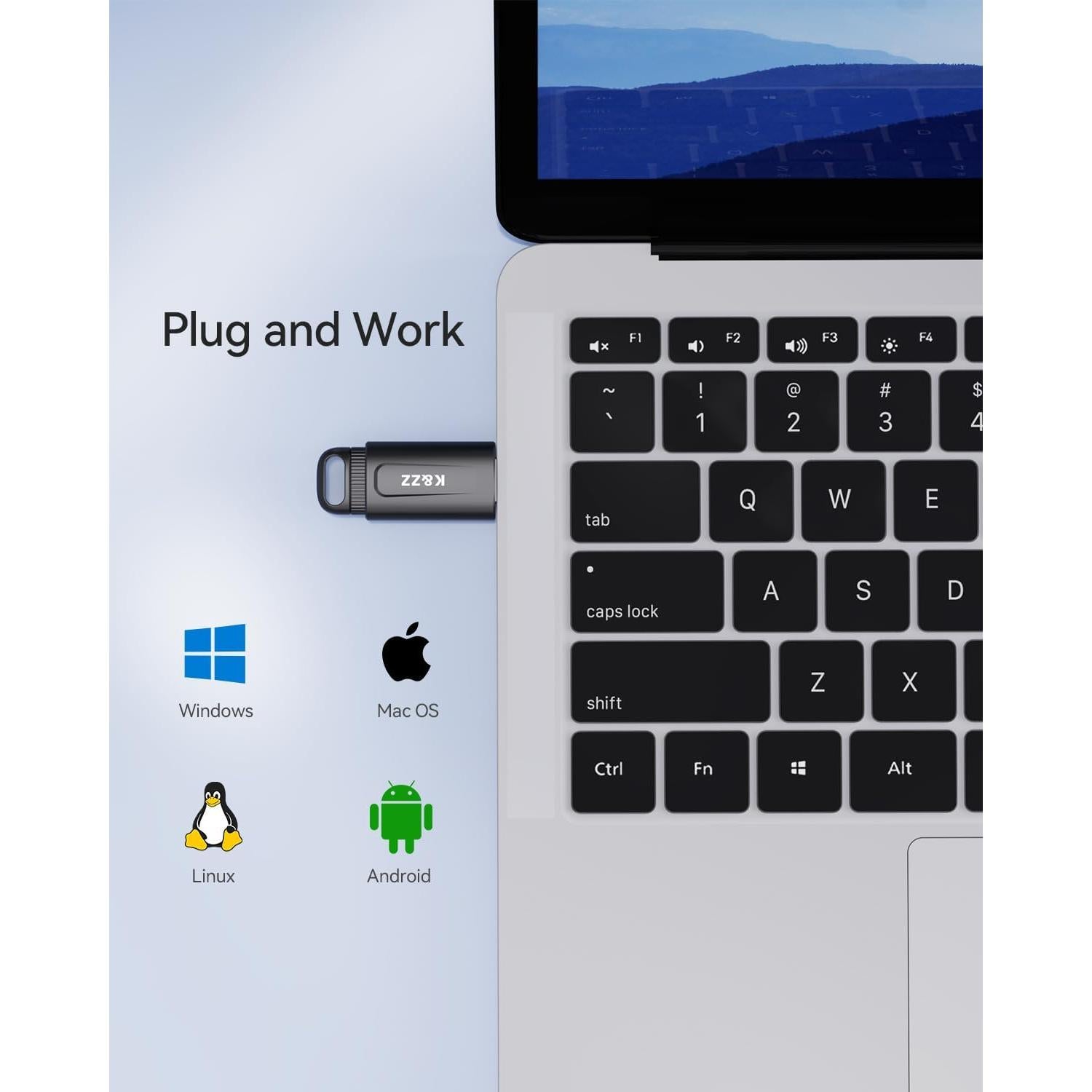 K&ZZ 32GB USB 3.0 Flash Drive Retráctil Multicolor - 5 Piezas