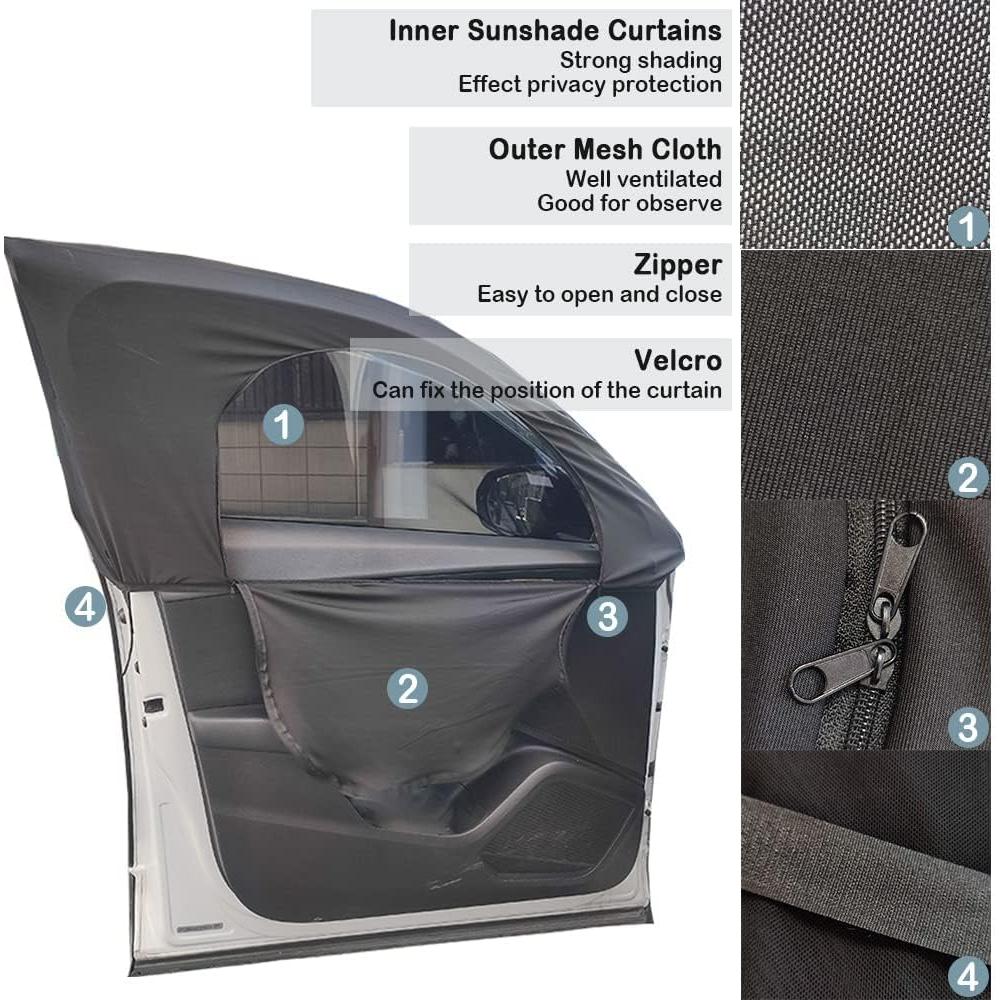 Sombra de Ventana de Coche Turcee 124.5x50.8cm Doble Malla